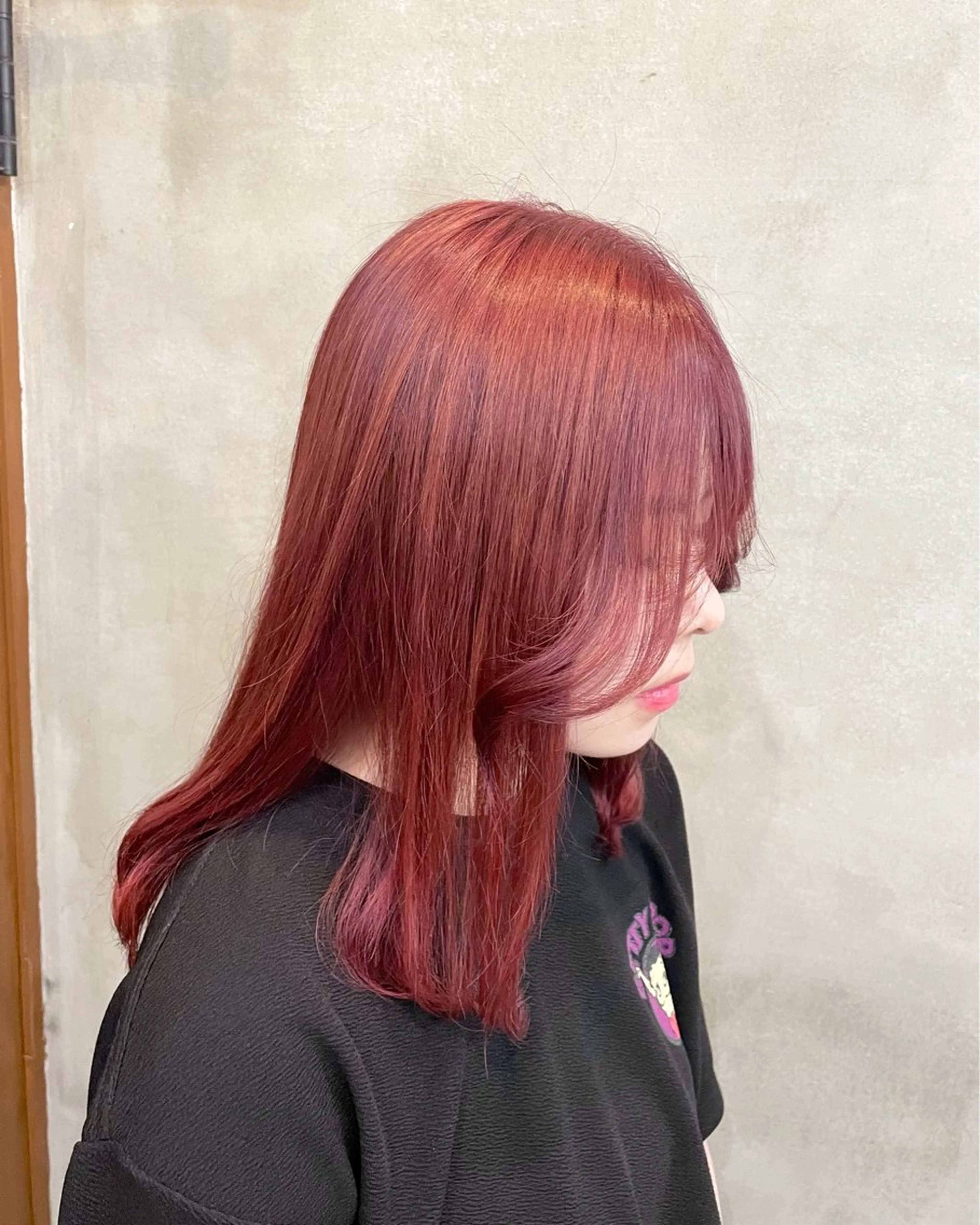 カラー ヘアアレンジ ヘアカラー 【ピンク/韓国ヘア/ ヘアセット】亜海のヘアスタイル