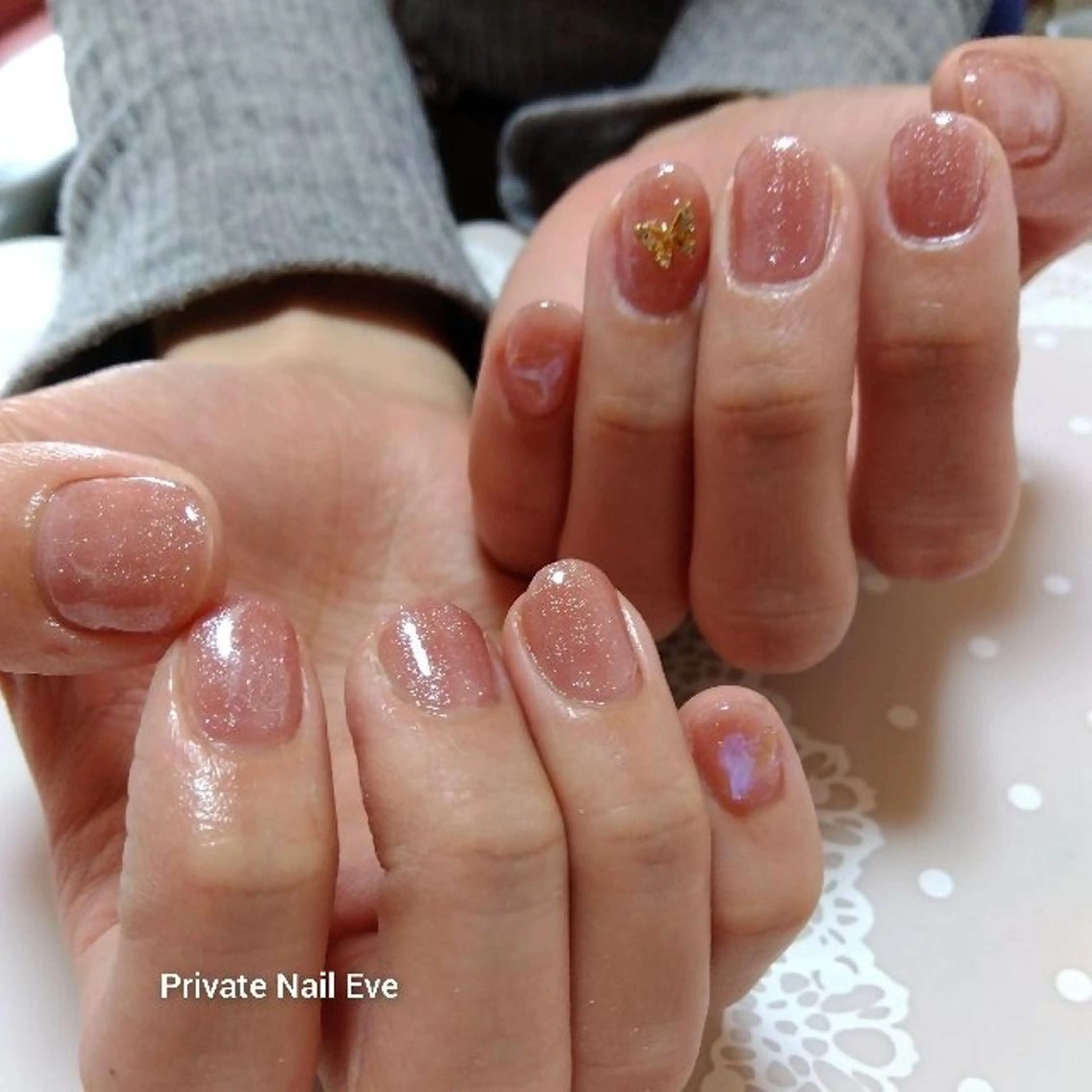 ネイル ハート ワンカラーネイル ハンドネイル ネイル junkoのネイルデザイン