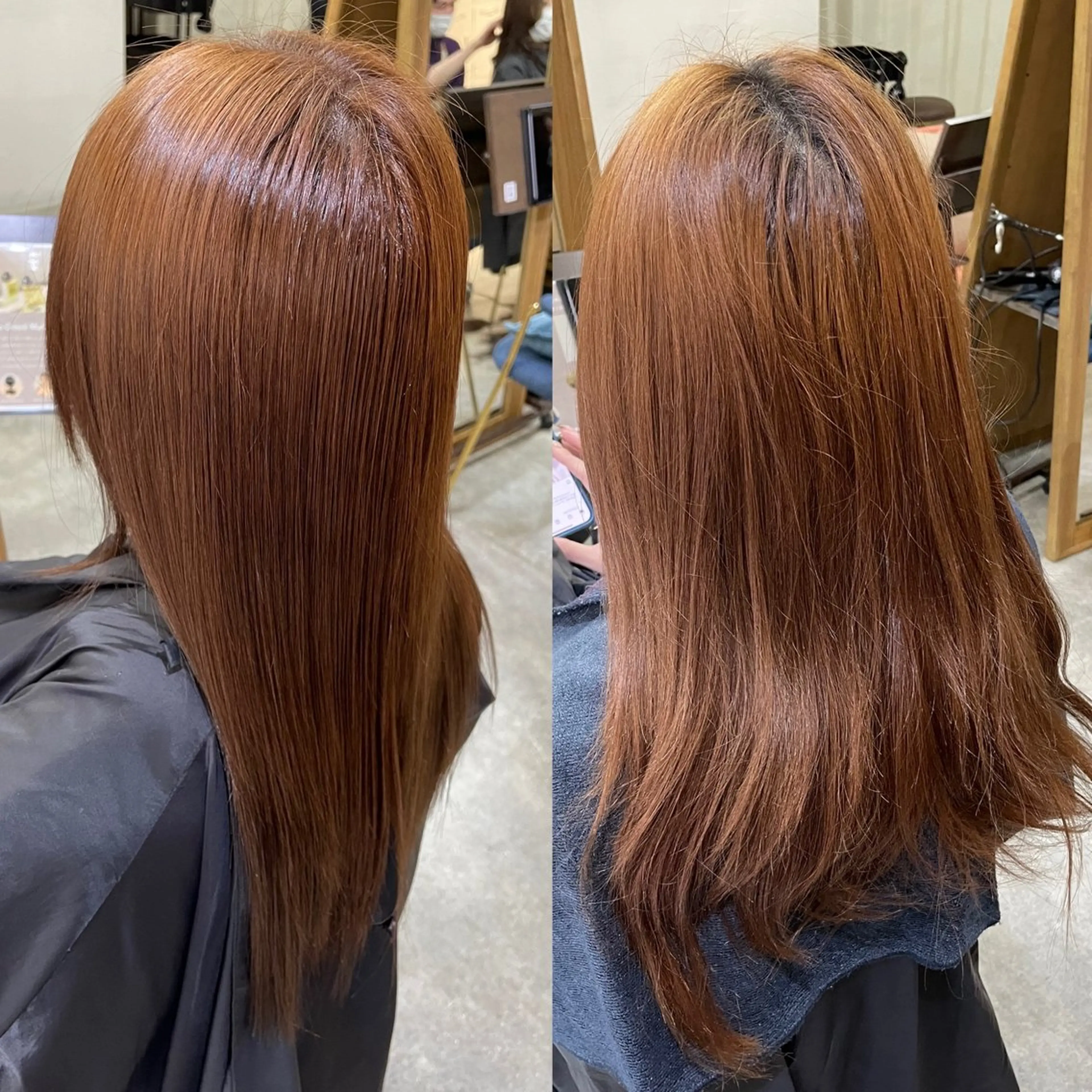 ロング カラー カット ヘアカラー 心斎橋韓国ボブ 好原良真のヘアスタイル