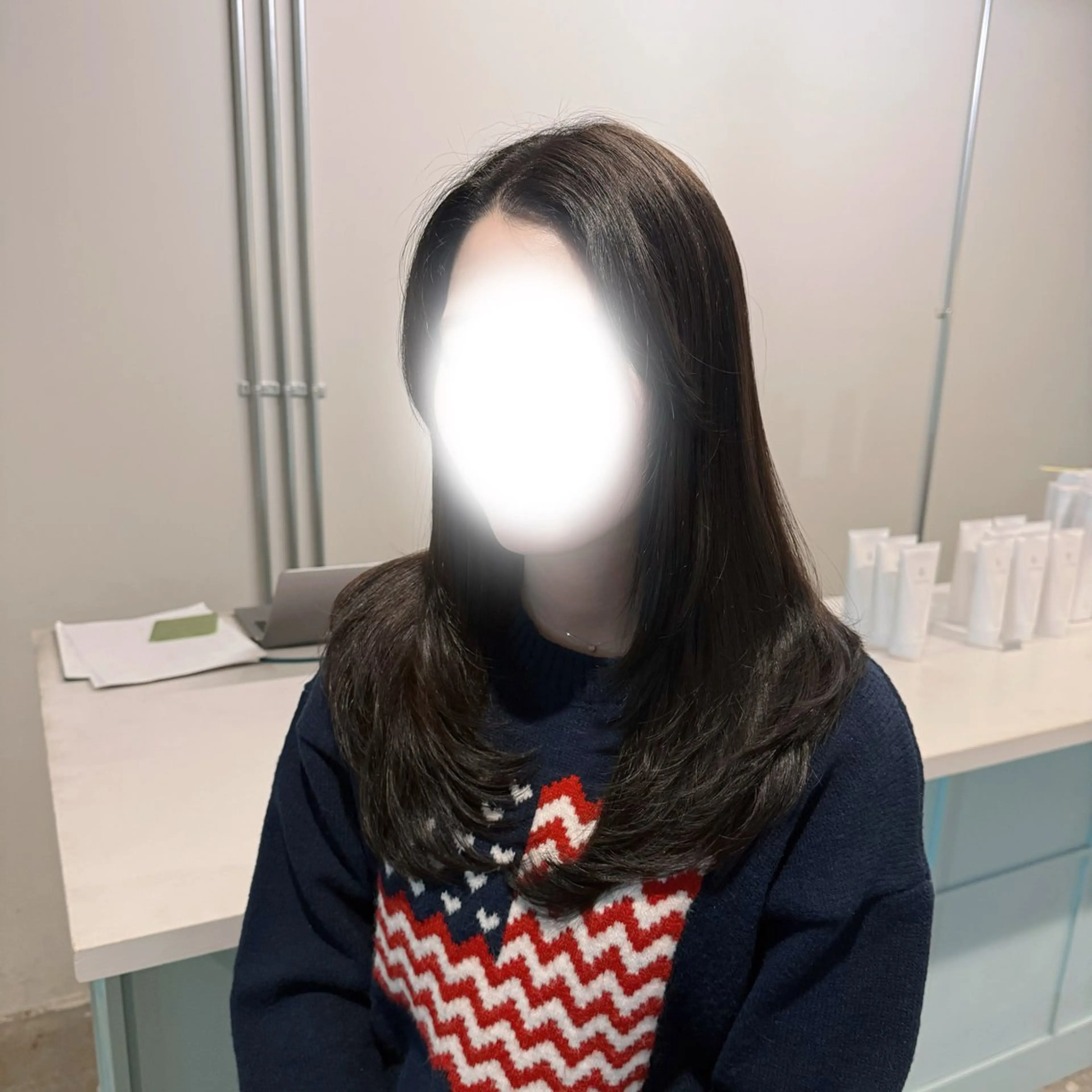 セミロング レイヤーカット Heath所属・Heath 姪浜 ⌇フタバのヘアスタイル