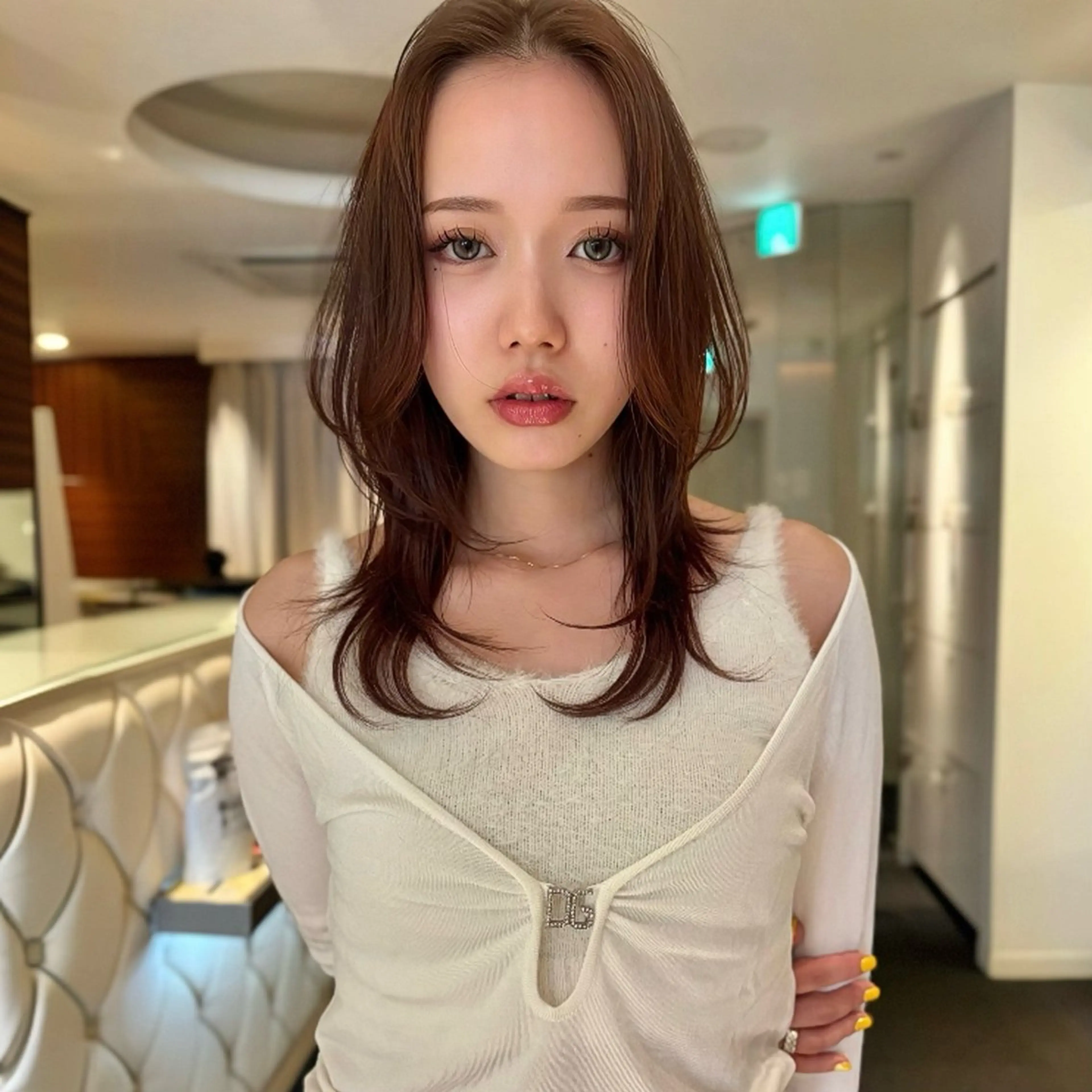 ◆韓国発小顔技術◆ハッシュカット＋透明感カラー【予約時にご自身の写真をお送り下さい】の写真