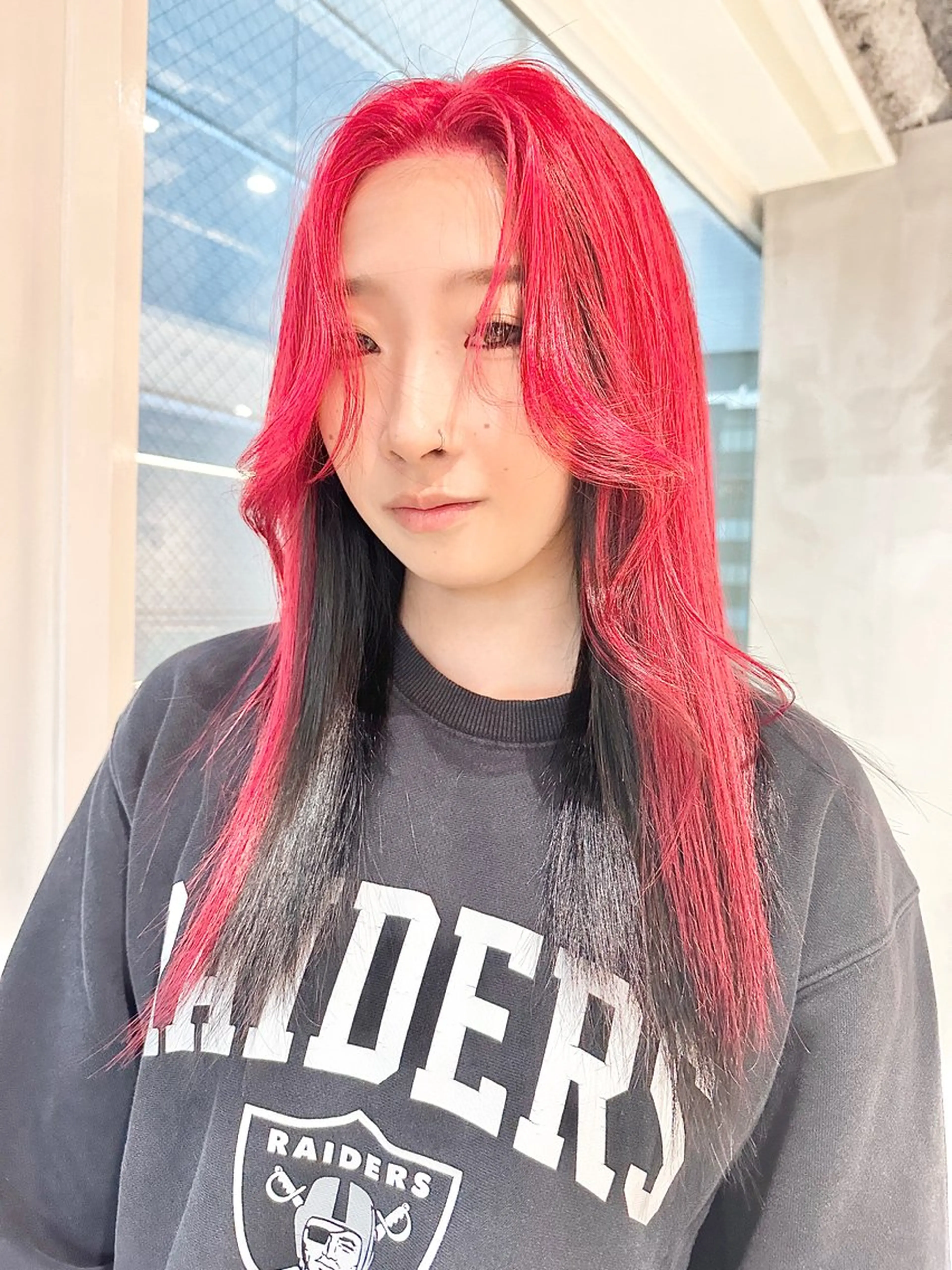 セミロング カラー ヘアカラー トリートメント ❄️💛エクステ ブリーチ❄️yukiのヘアスタイル