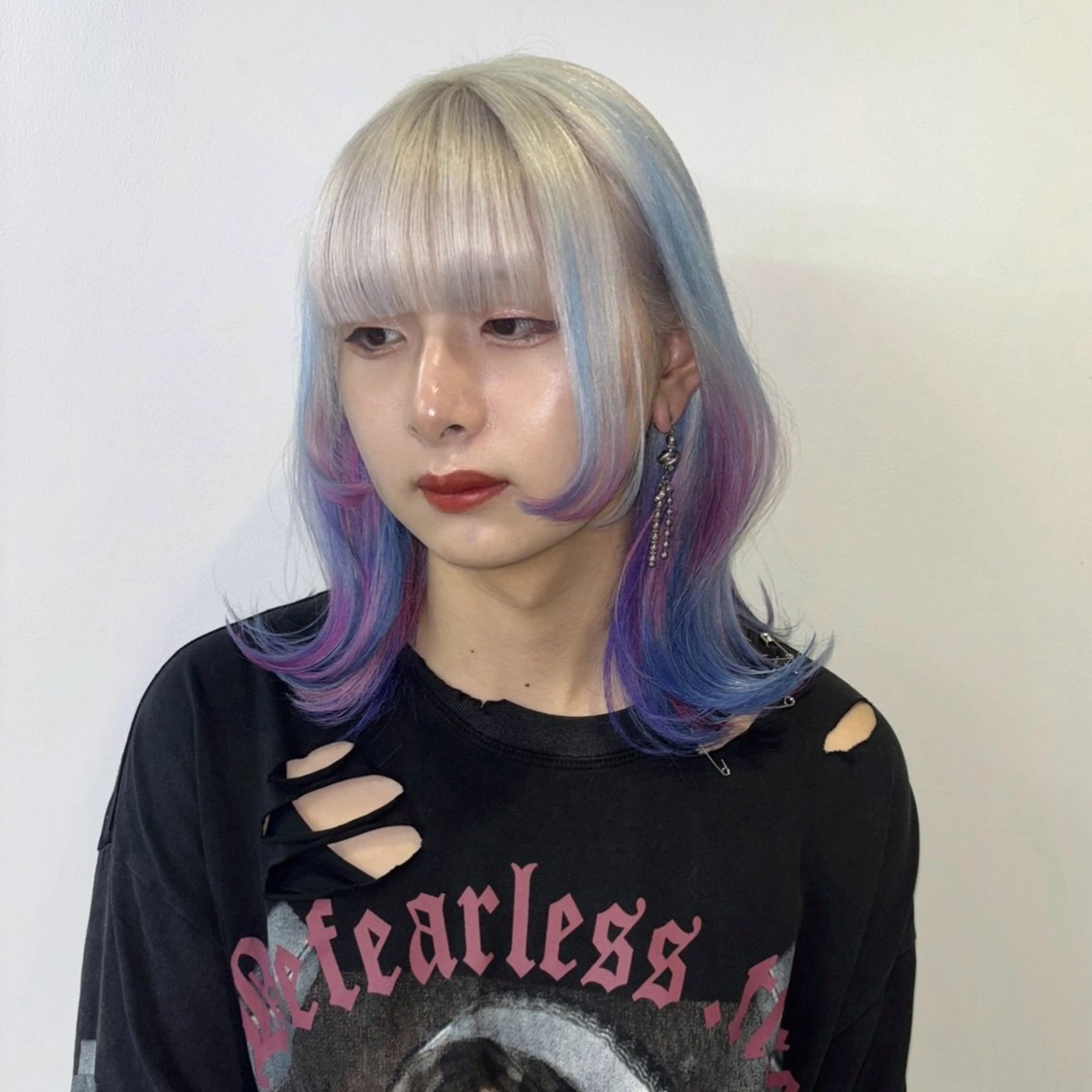 セミロング カラー ヘアカラー Ren. 🦋デザインカラーのヘアスタイル