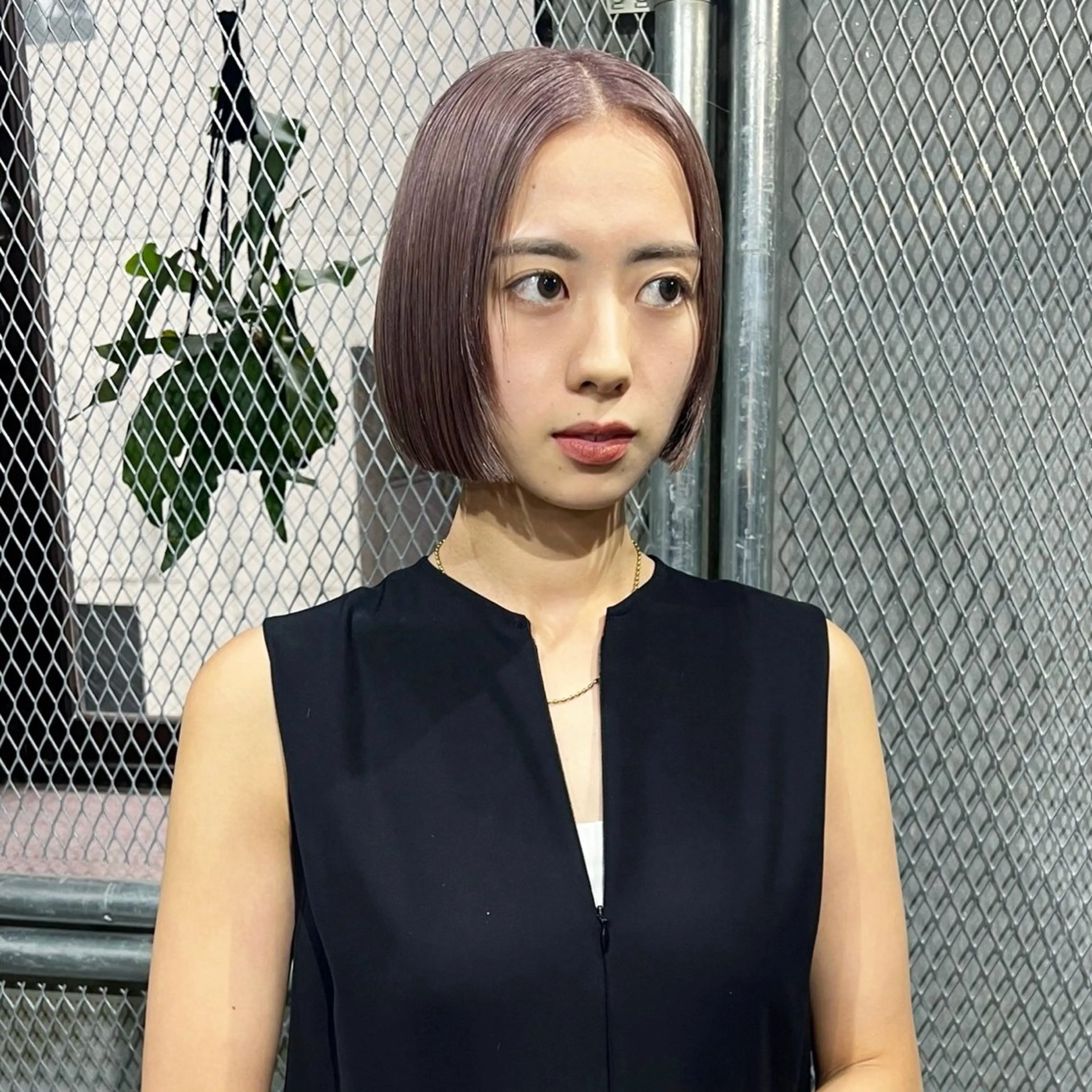 ミディアム カラー 透明感カラー ボブ カット ヘアカラー トリートメント 【ボブ限定】 ナオのヘアスタイル