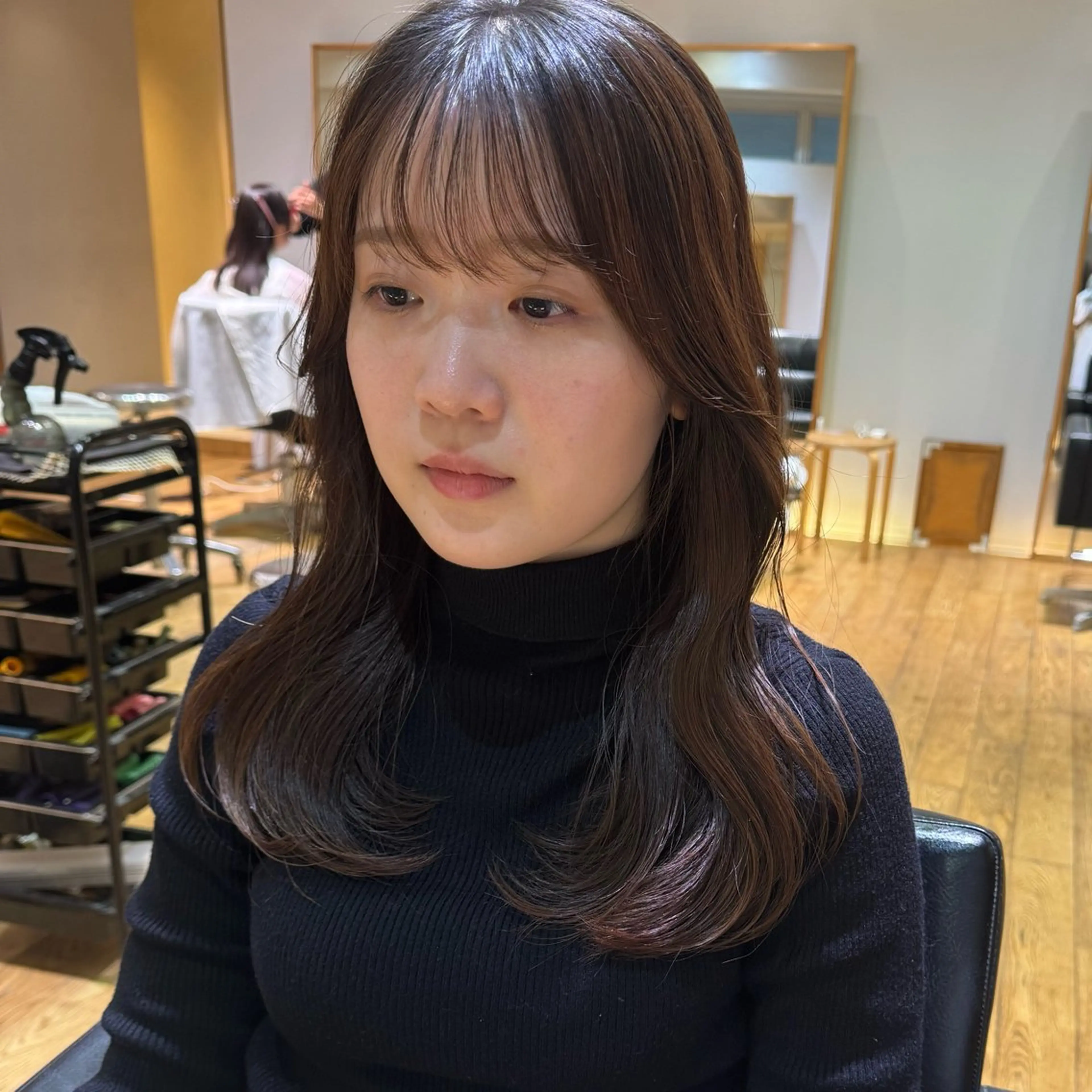 ミディアム パーマ カット パーマ 大橋 芽衣のヘアスタイル