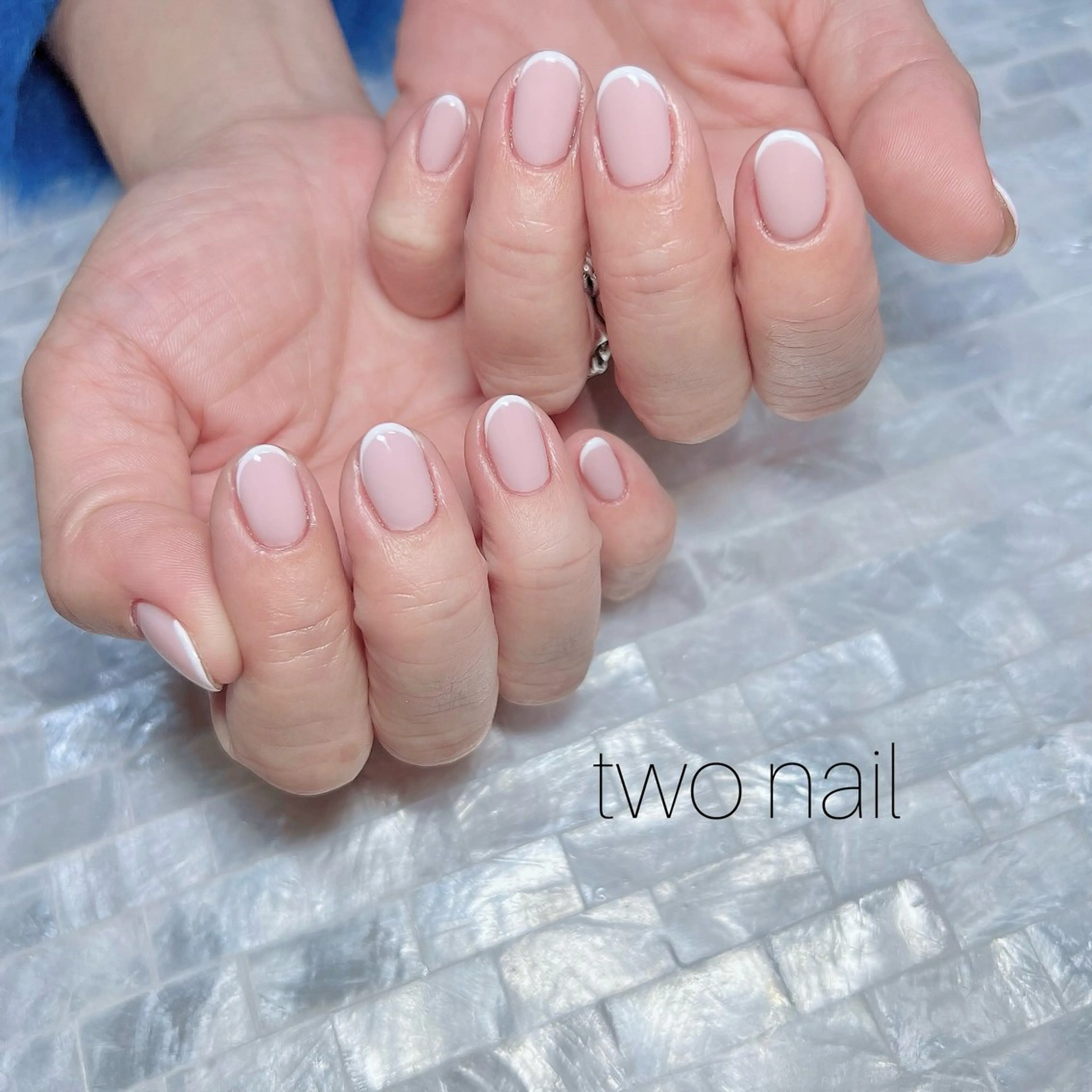 ネイル アートネイル ネイルチップ ホワイト ハンドネイル two nailのネイルデザイン