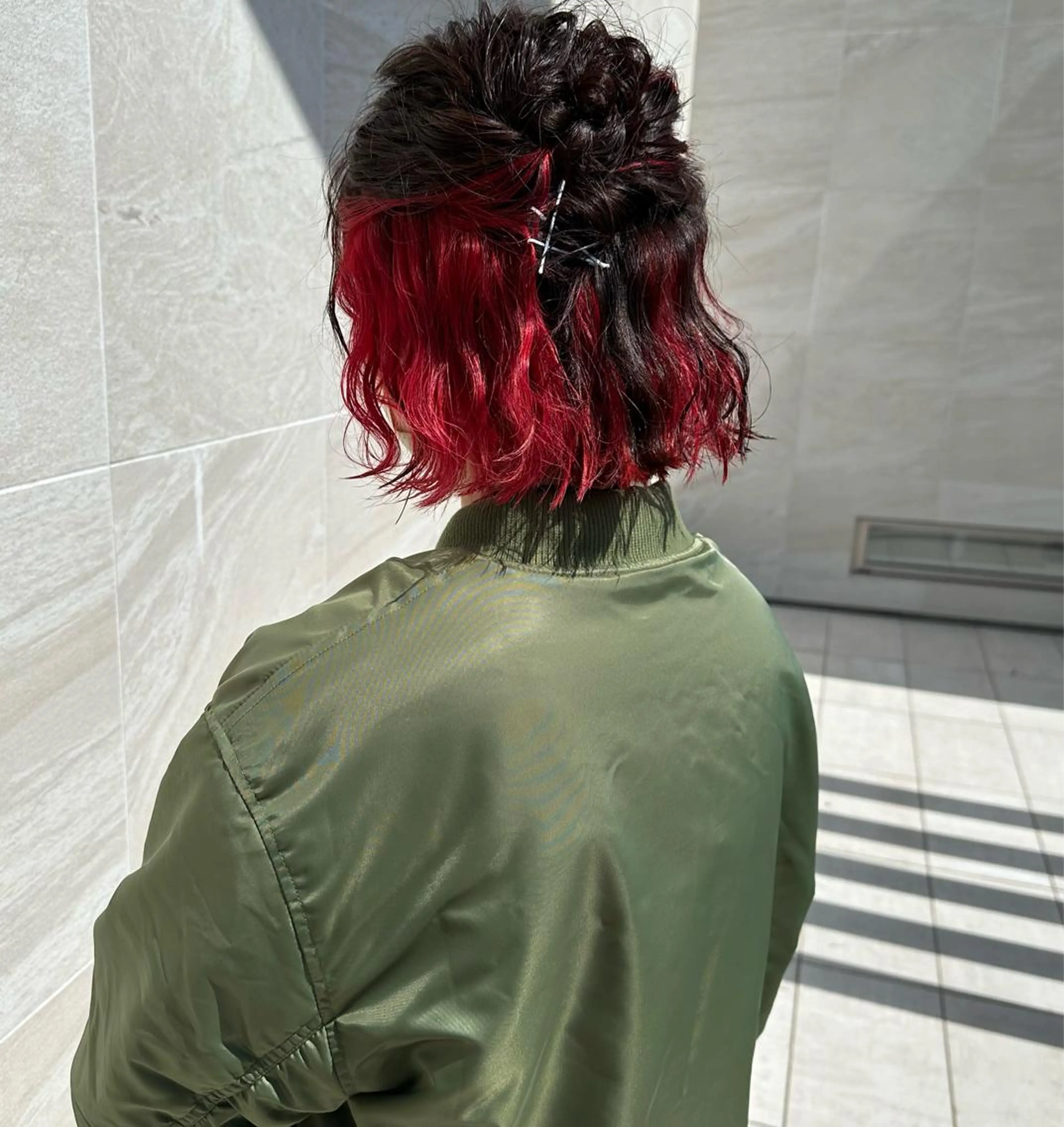 ミディアム カラー インナーカラー ヘアカラー トリートメント 中川 茜里のヘアスタイル