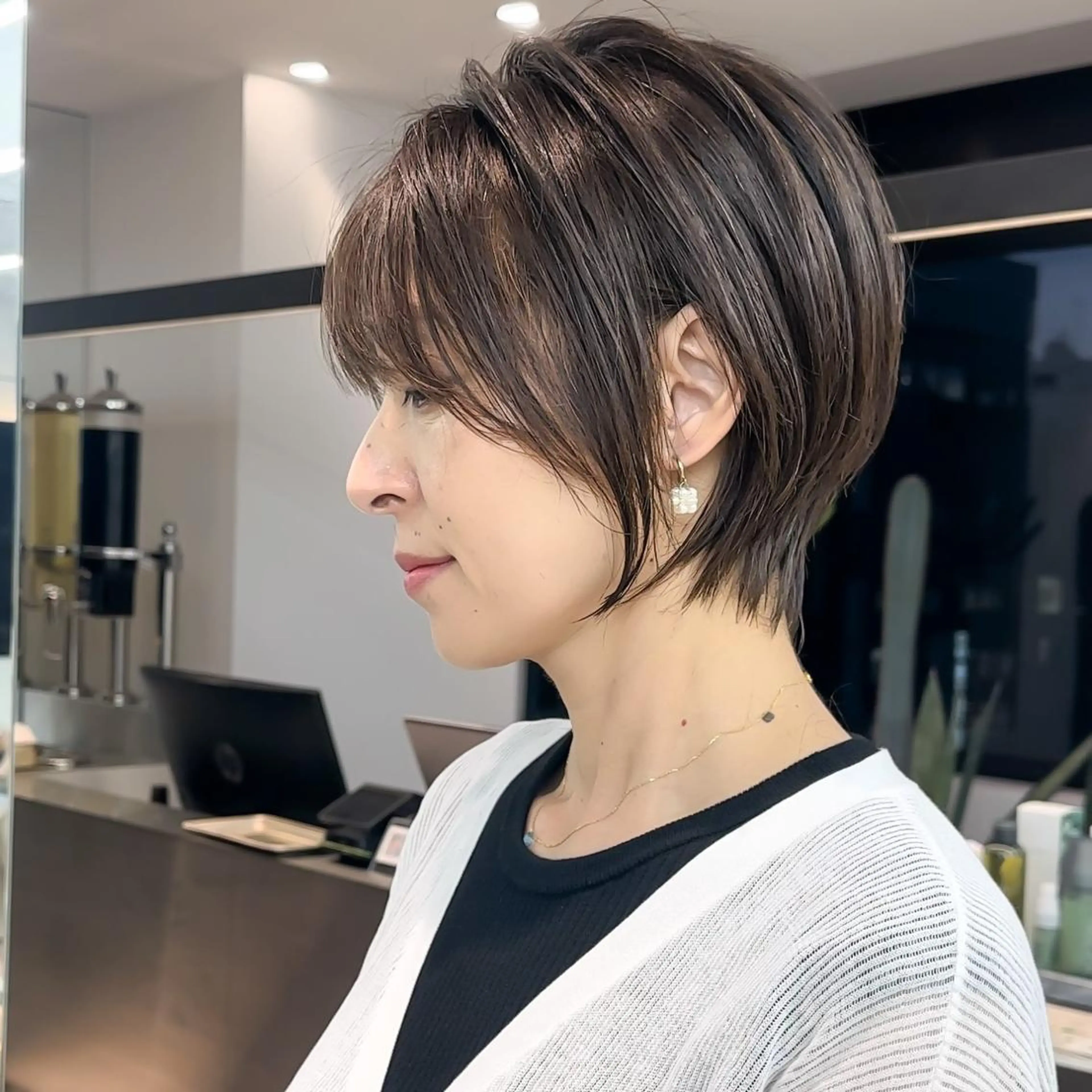 ショート カラー カット ヘアカラー トリートメント 縮毛/レイヤー 韓国/橋口のヘアスタイル