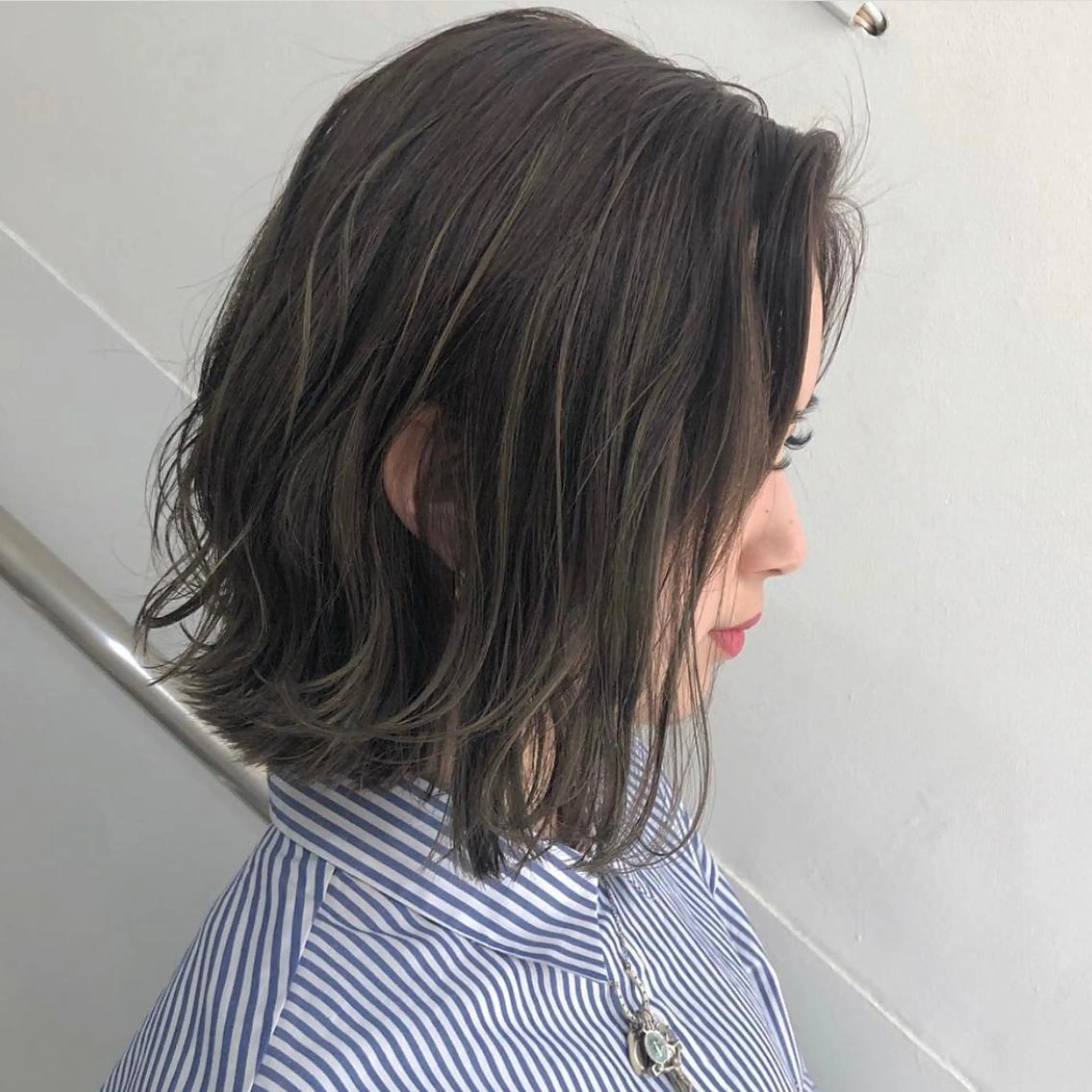 ミディアム カラー CLUTCH天王寺 西藤遥河のヘアスタイル