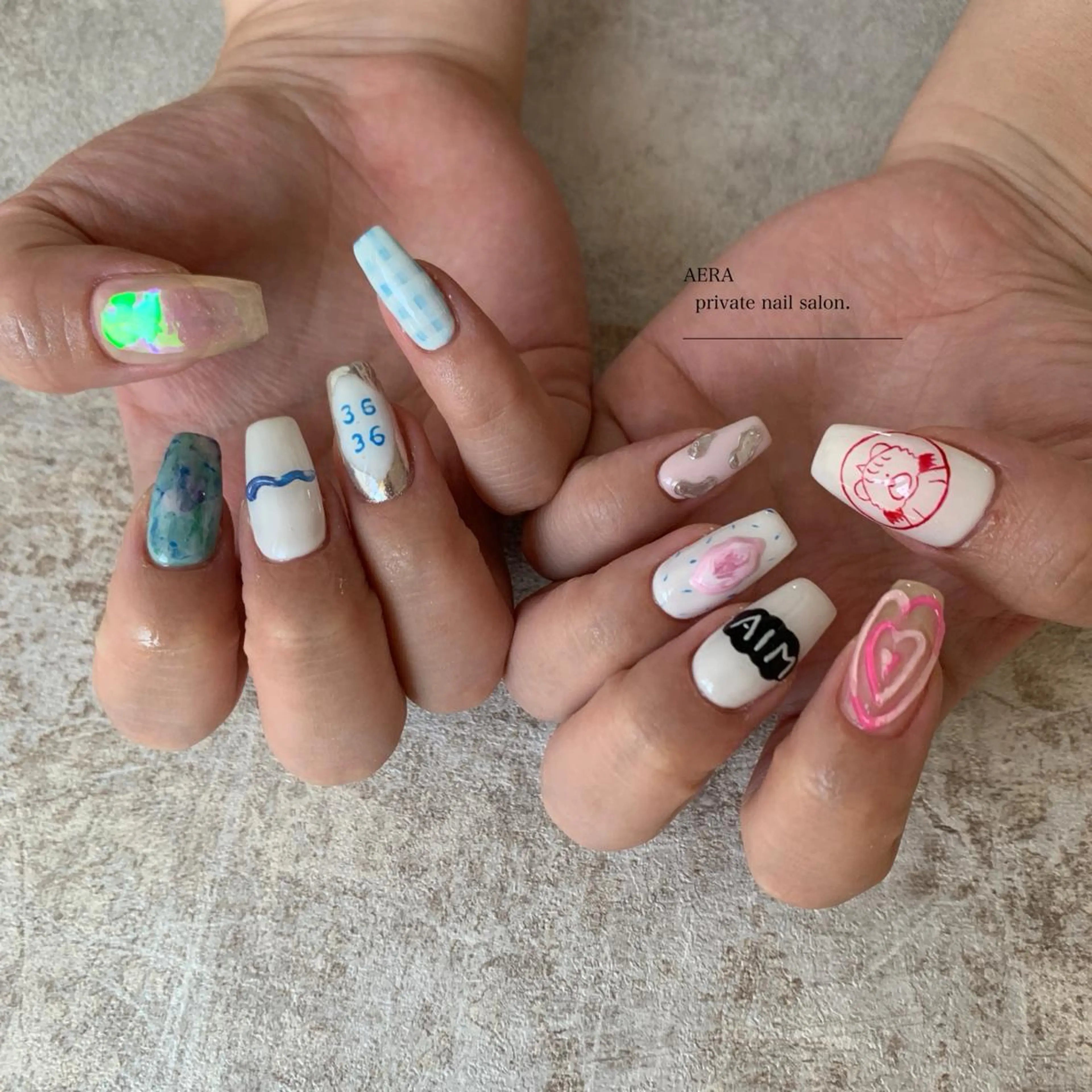 ネイル AERA nail shino🐱⸝꙳のネイルデザイン