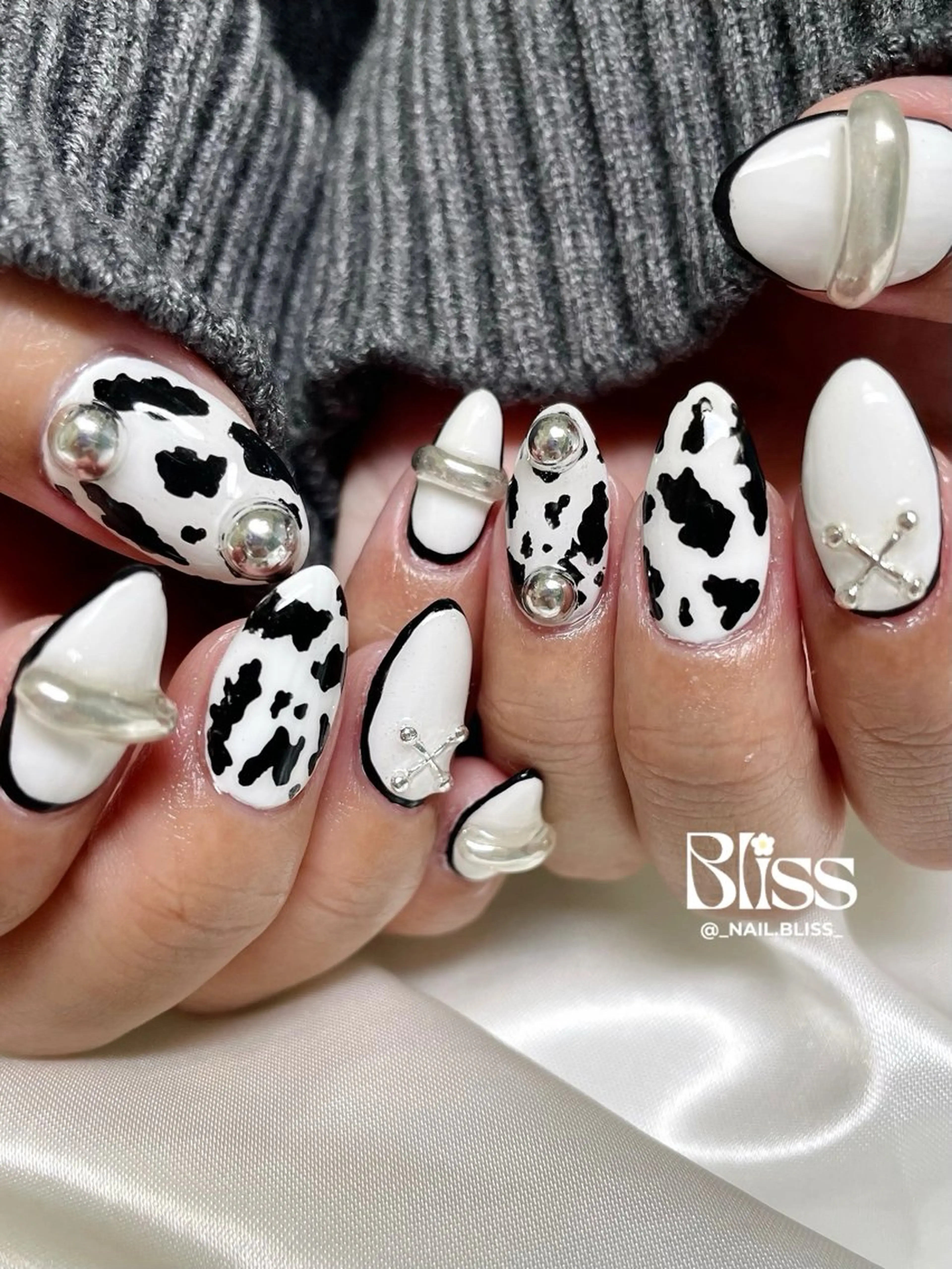 ネイル アニマル柄 持ち込み ぷっくりネイル ハンドネイル NAIL BLISSのネイルデザイン