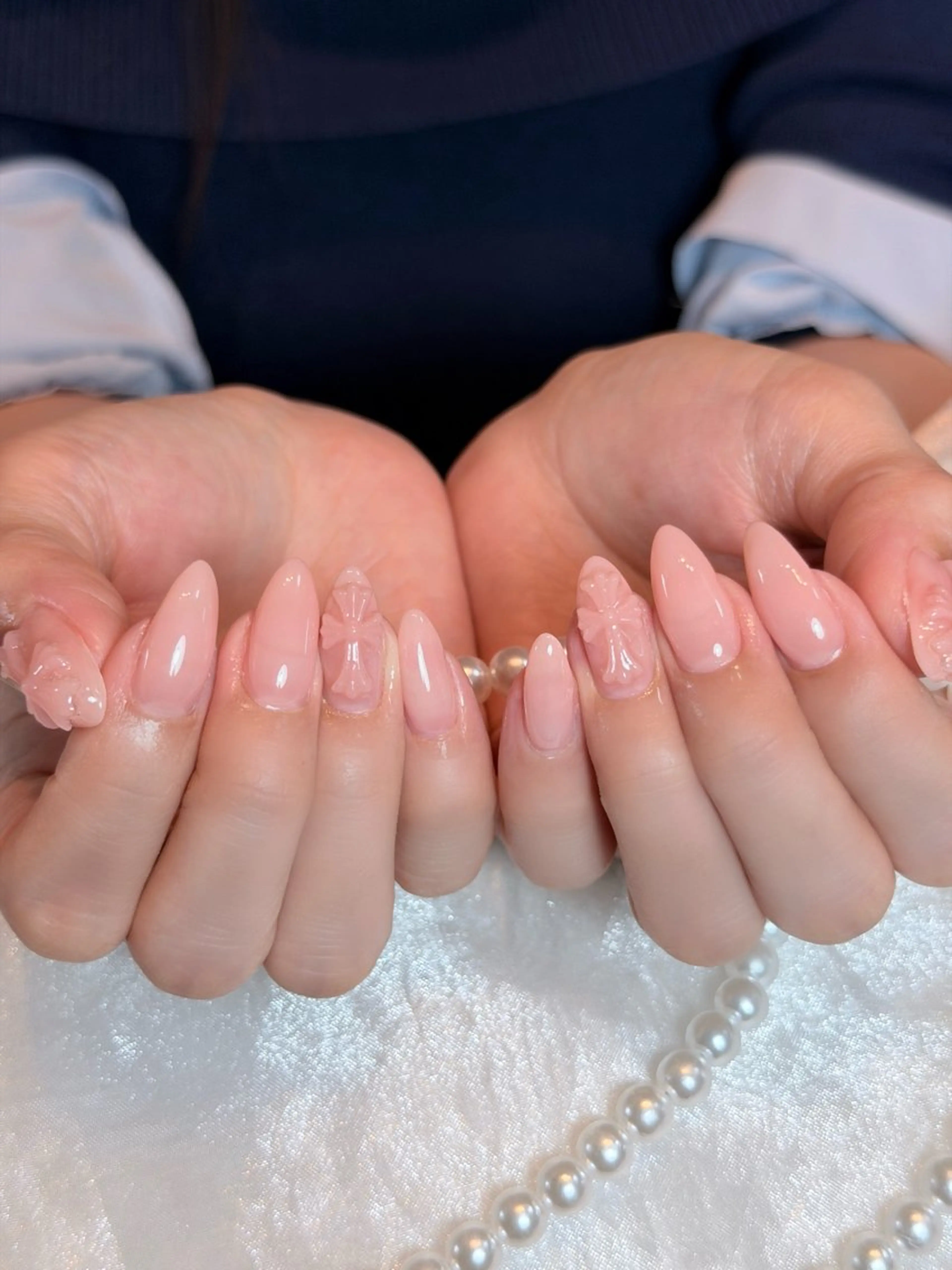 ネイル オーロラネイル ボルドー ブラウン 氷ネイル・うるうるネイル キラキラネイル ハンドネイル Julli NailStudioのネイルデザイン