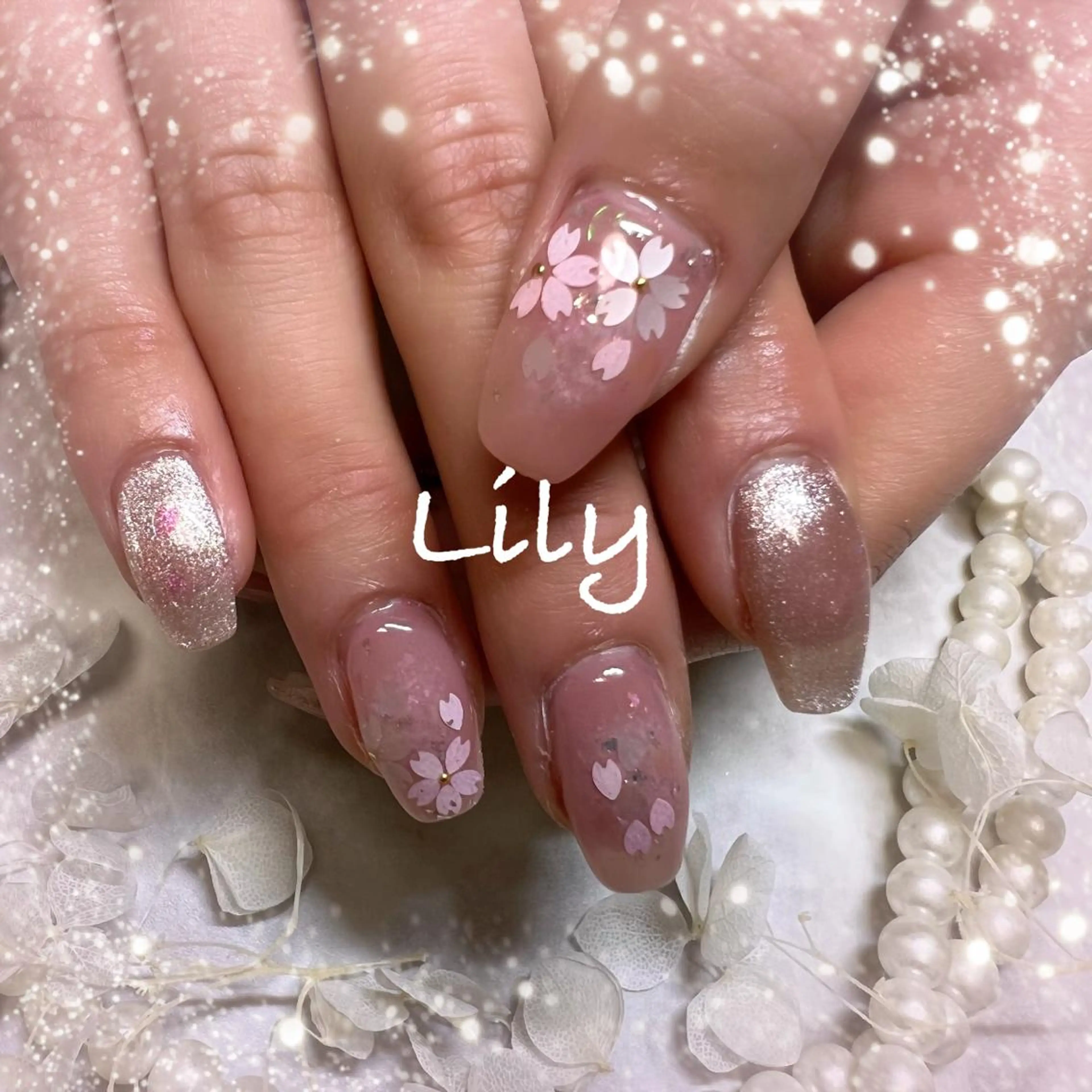 ネイル ハンドネイル Lily*nail 🌻Mii🌻のネイルデザイン