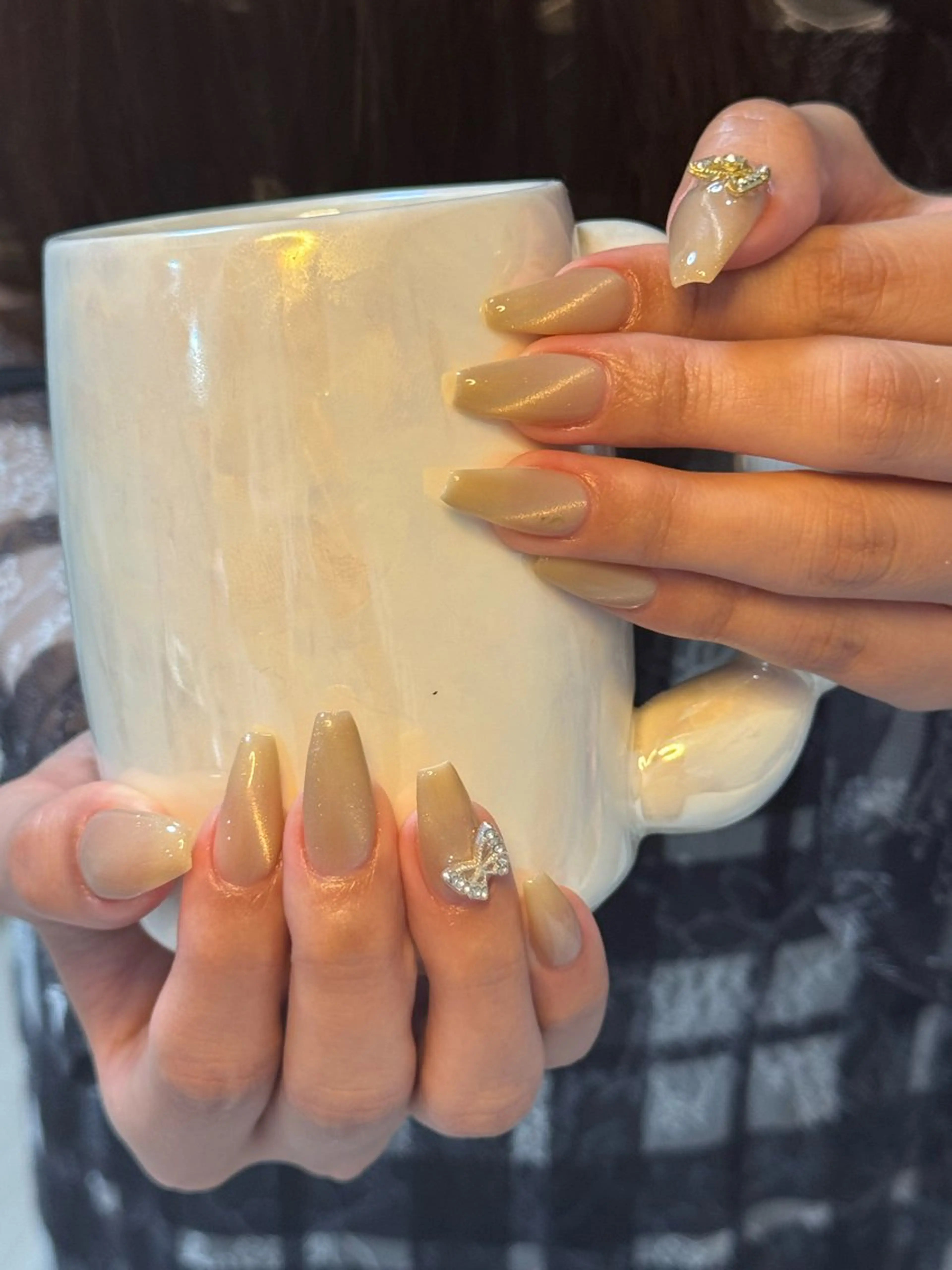 ネイル アートネイル オーロラネイル チークネイル フレンチネイル ガラスフレンチ ハンドネイル 🎀🎀YooLi Nail Salonのネイルデザイン