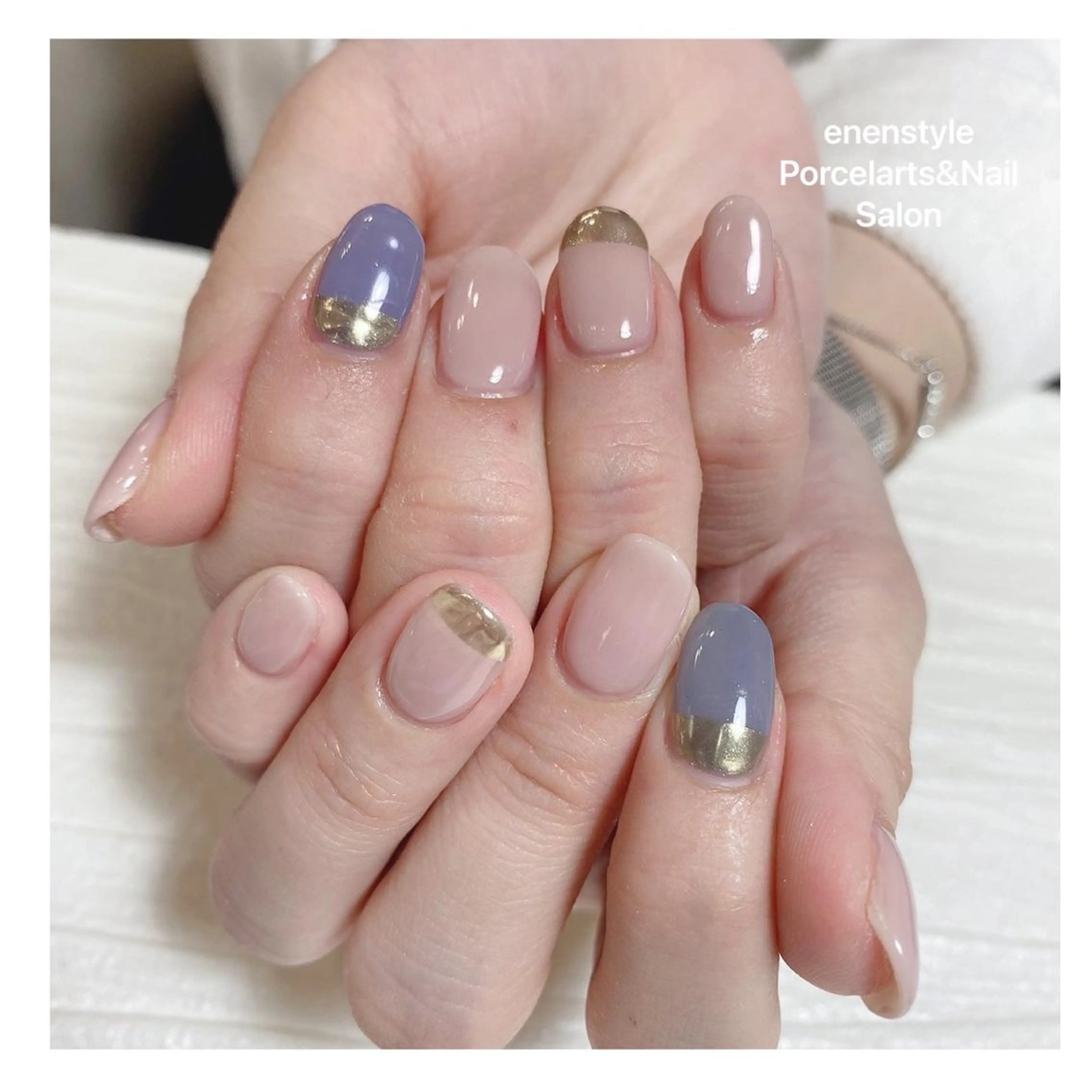 ショート ネイル ハンドネイル 👑enen style👑のネイルデザイン