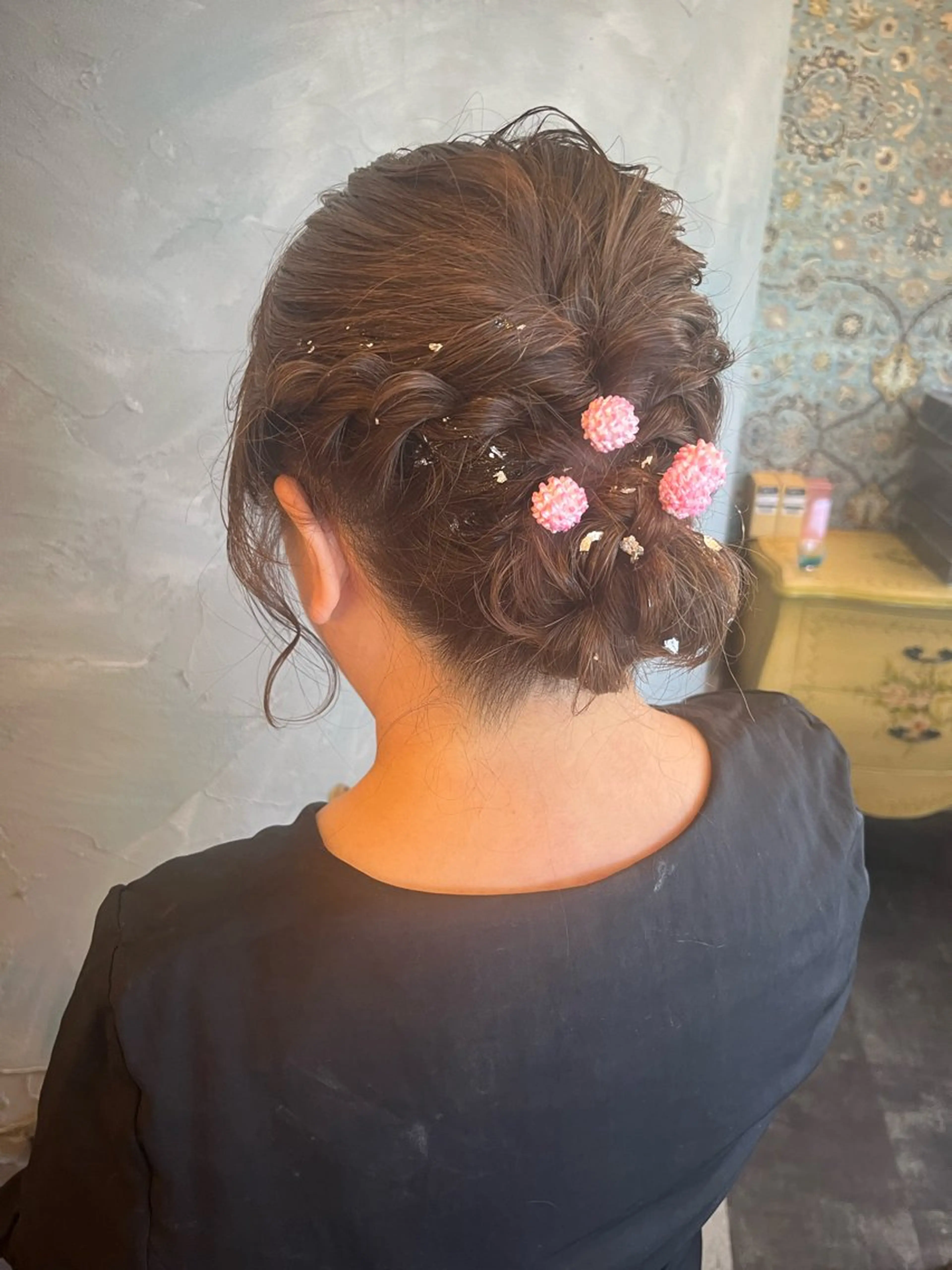 ヘアアレンジ 髪飾り hair make echo所属・echo 米田 まりゑのヘアスタイル