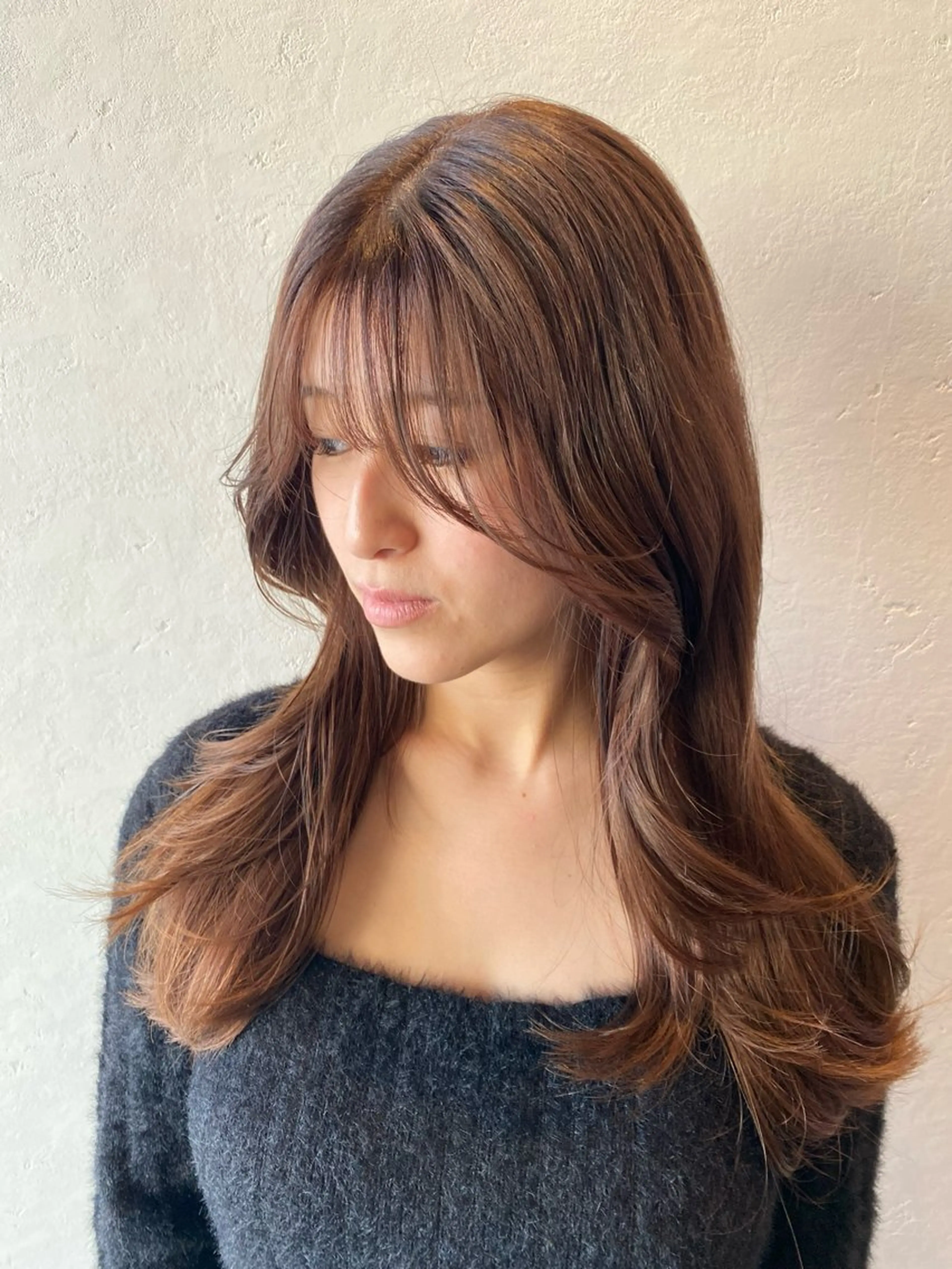 セミロング カラー ブラウンカラー レイヤーカット カット ヘアカラー 希優🌺ソムリエ /ブリーチ/カットのヘアスタイル