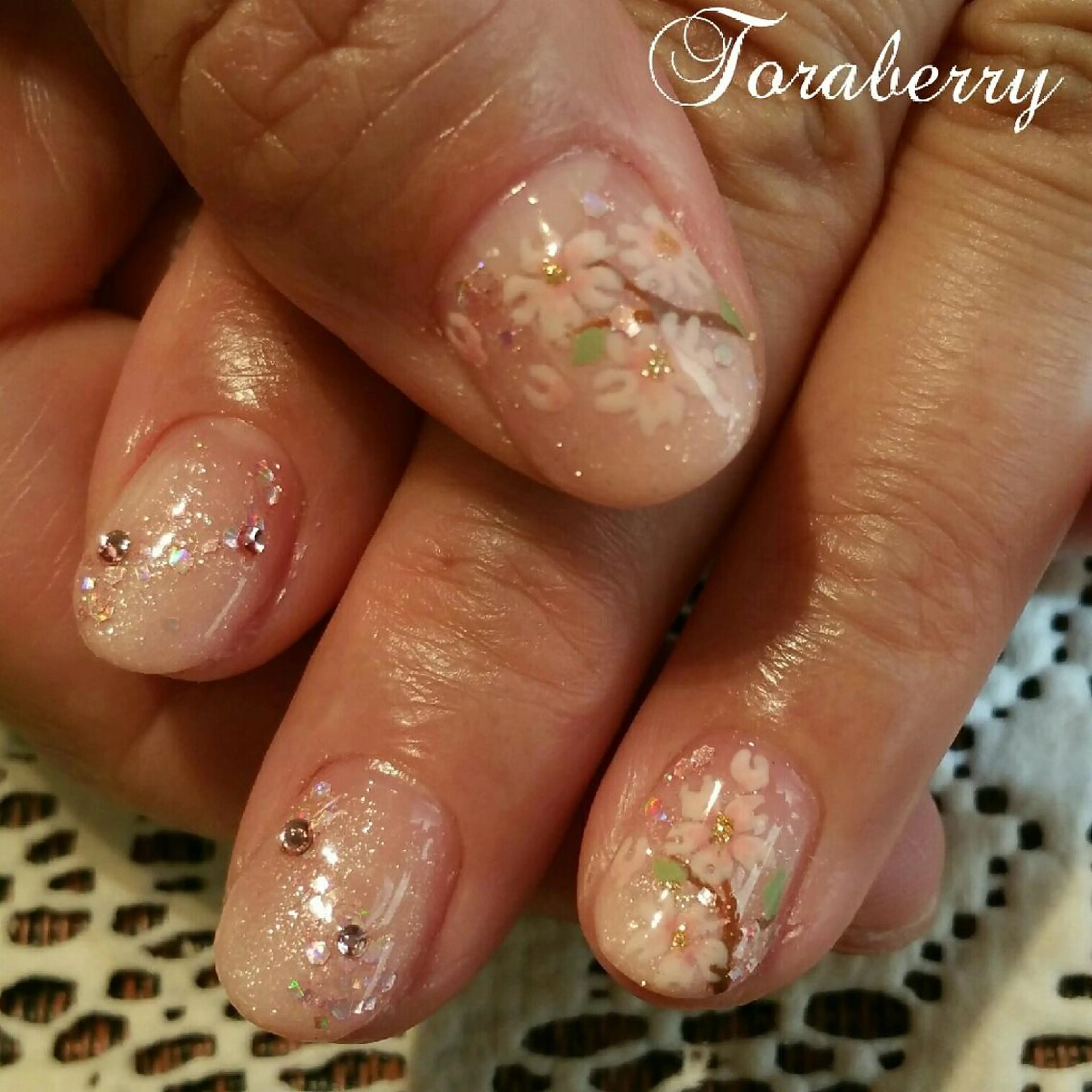 ネイル 桜ネイル 持ち込み ネイリスト なつみのネイルデザイン