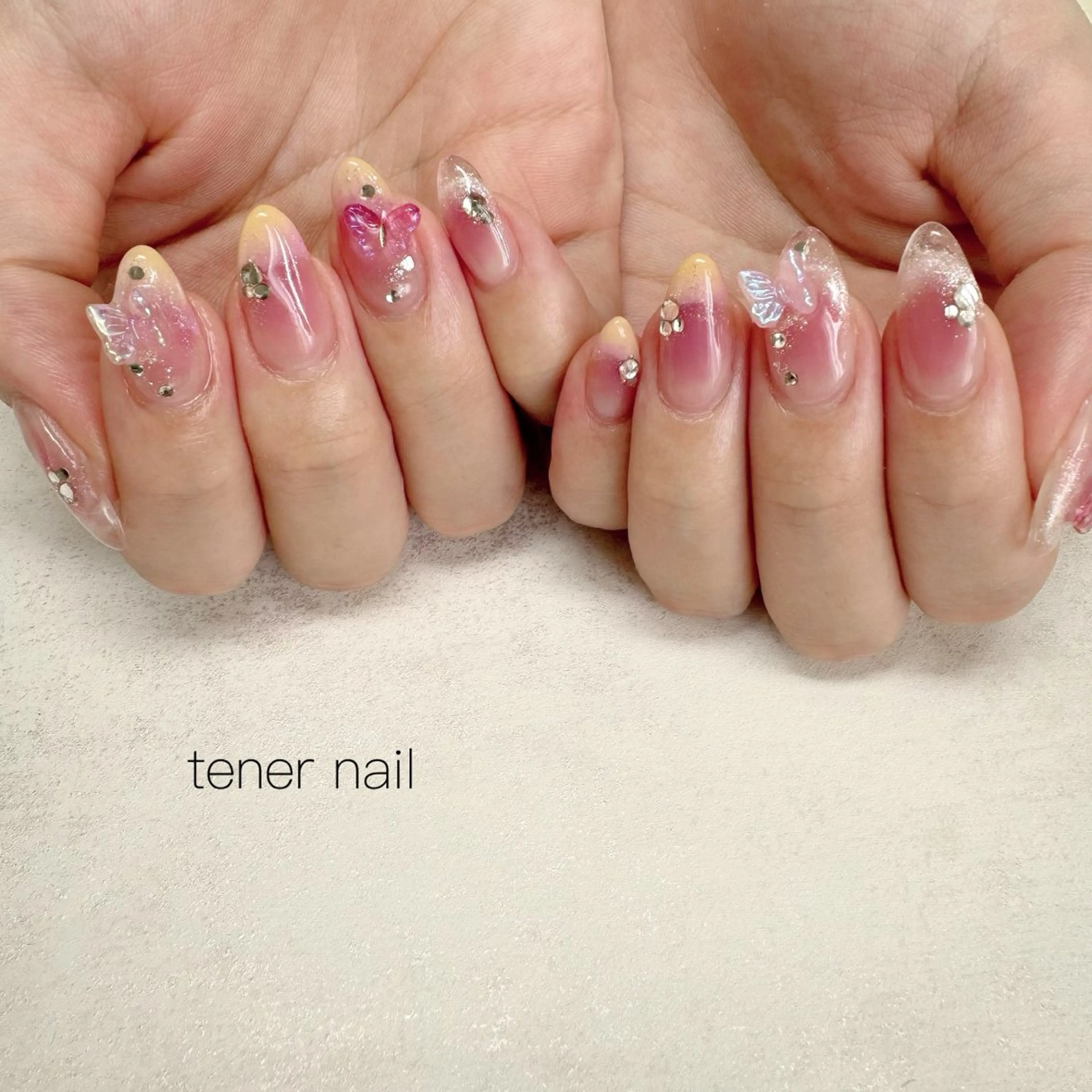 ネイル クリアネイル フレンチネイル ハンドネイル テネルネイル tener nailのネイルデザイン