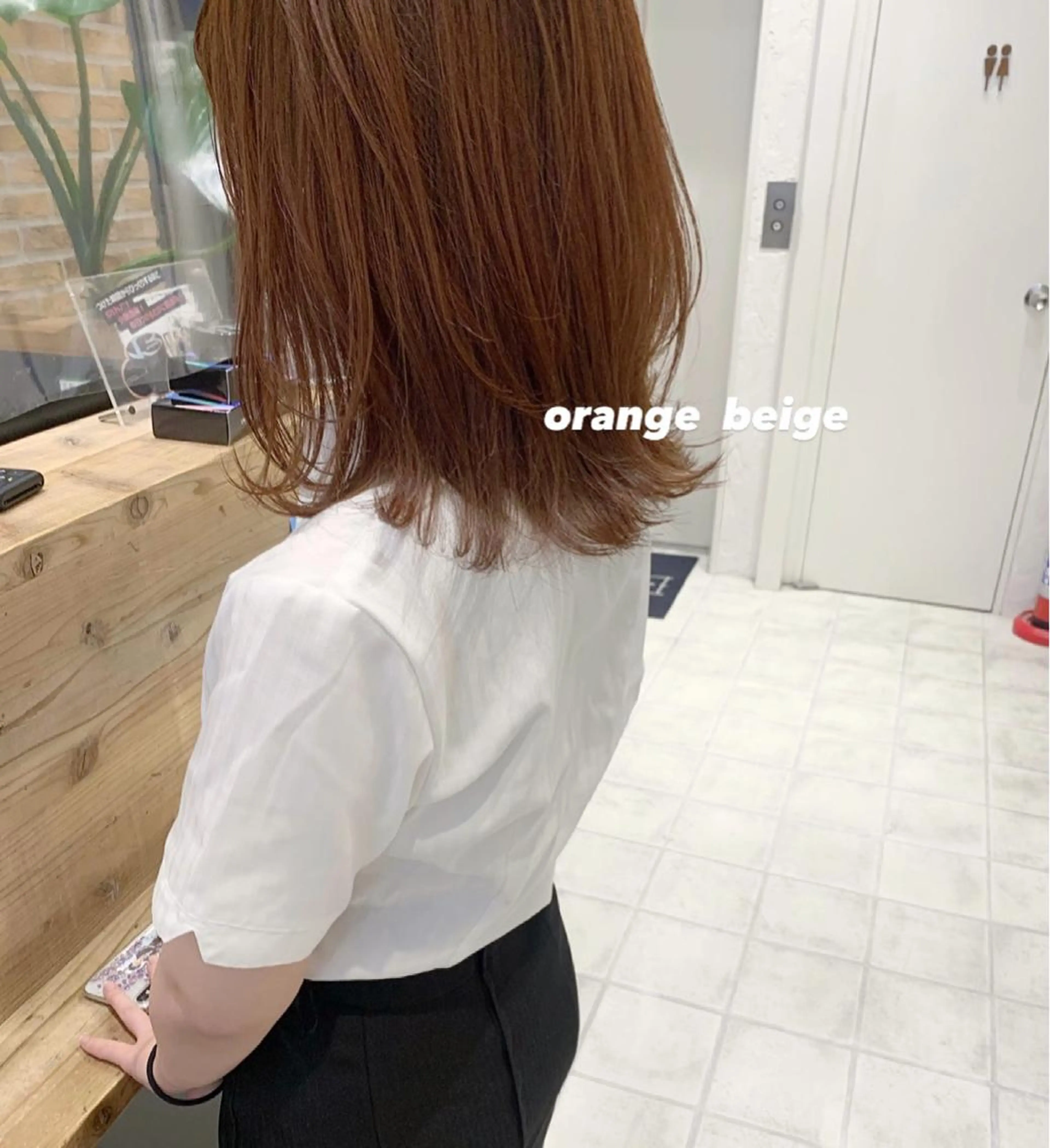 セミロング カラー ベージュカラー オレンジ オレンジベージュ 🌟アレンジが似合う カラー🌟Rumiのヘアスタイル