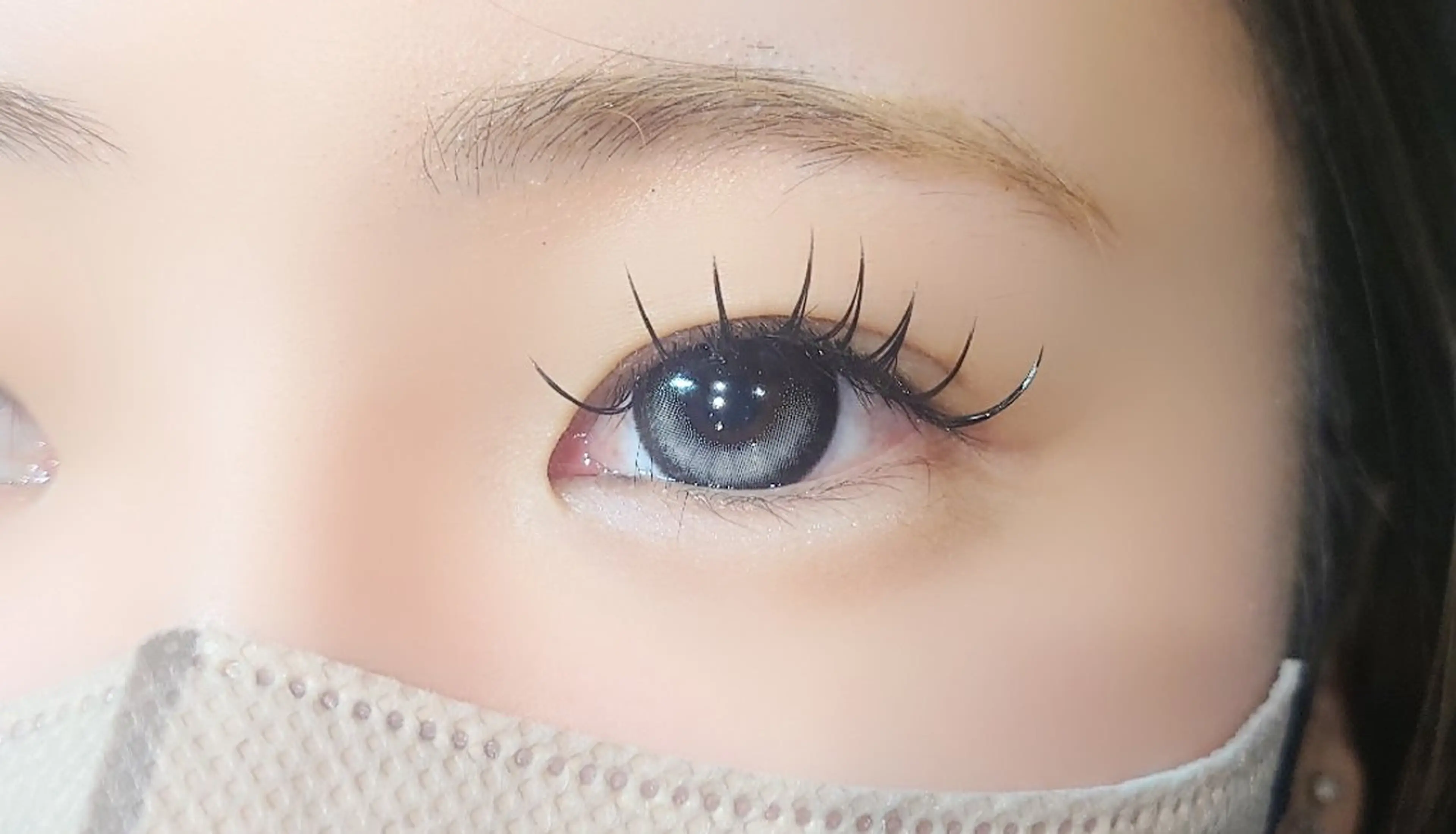 マツエク・マツパ CCカール Cカール フラットラッシュ 目尻長め マツエク 【LED/マツエク】 💎NANA💎のマツエク・マツパデザイン