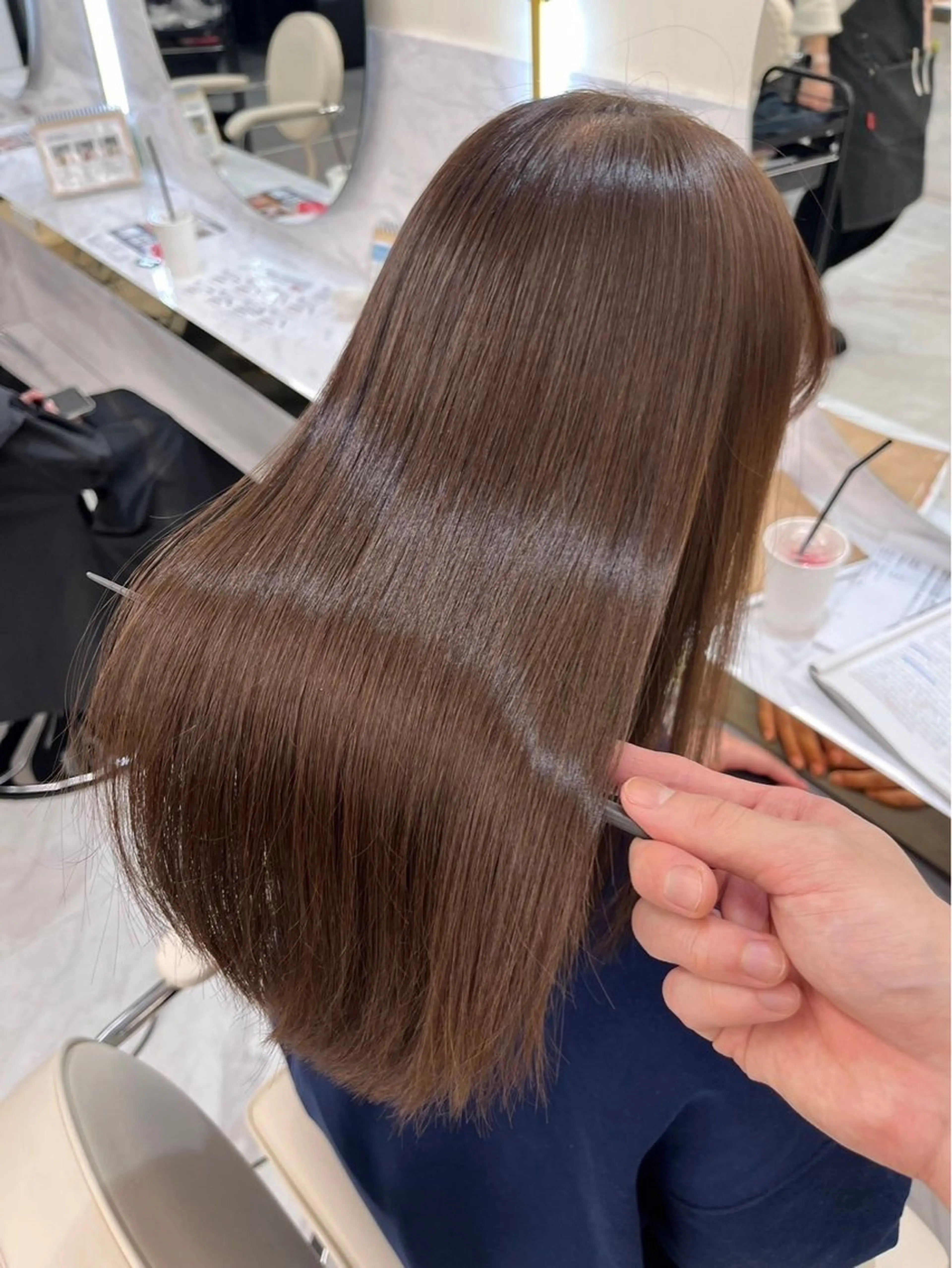 ロング 縮毛矯正 レイヤーカット/髪質 改善/momo🎀のヘアスタイル