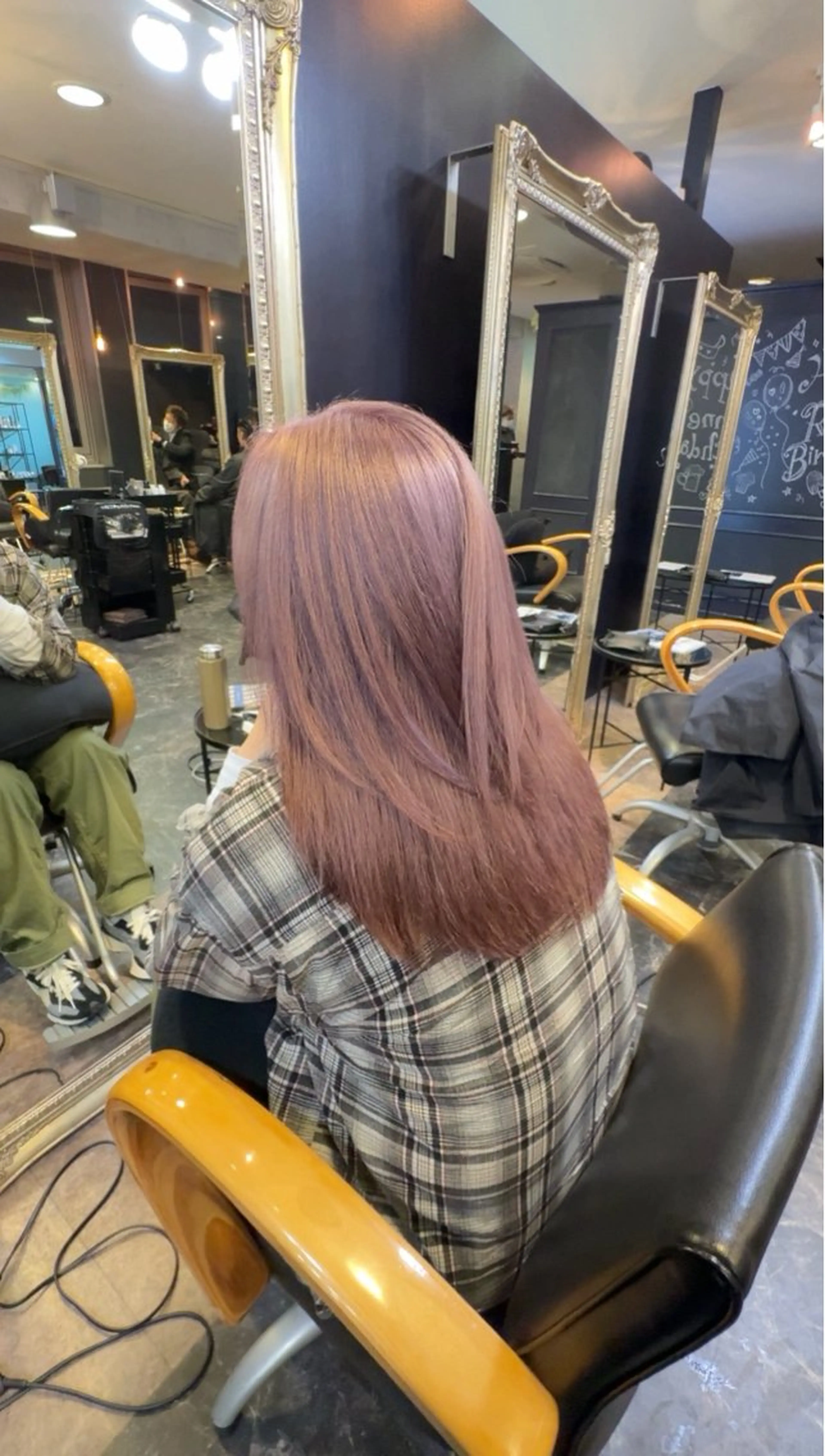 セミロング カラー ブリーチ ピンクカラー ピンクパープル パープルカラー ヘアカラー 店長 ハイトーン× 髪質改善/舘野 涼太のヘアスタイル