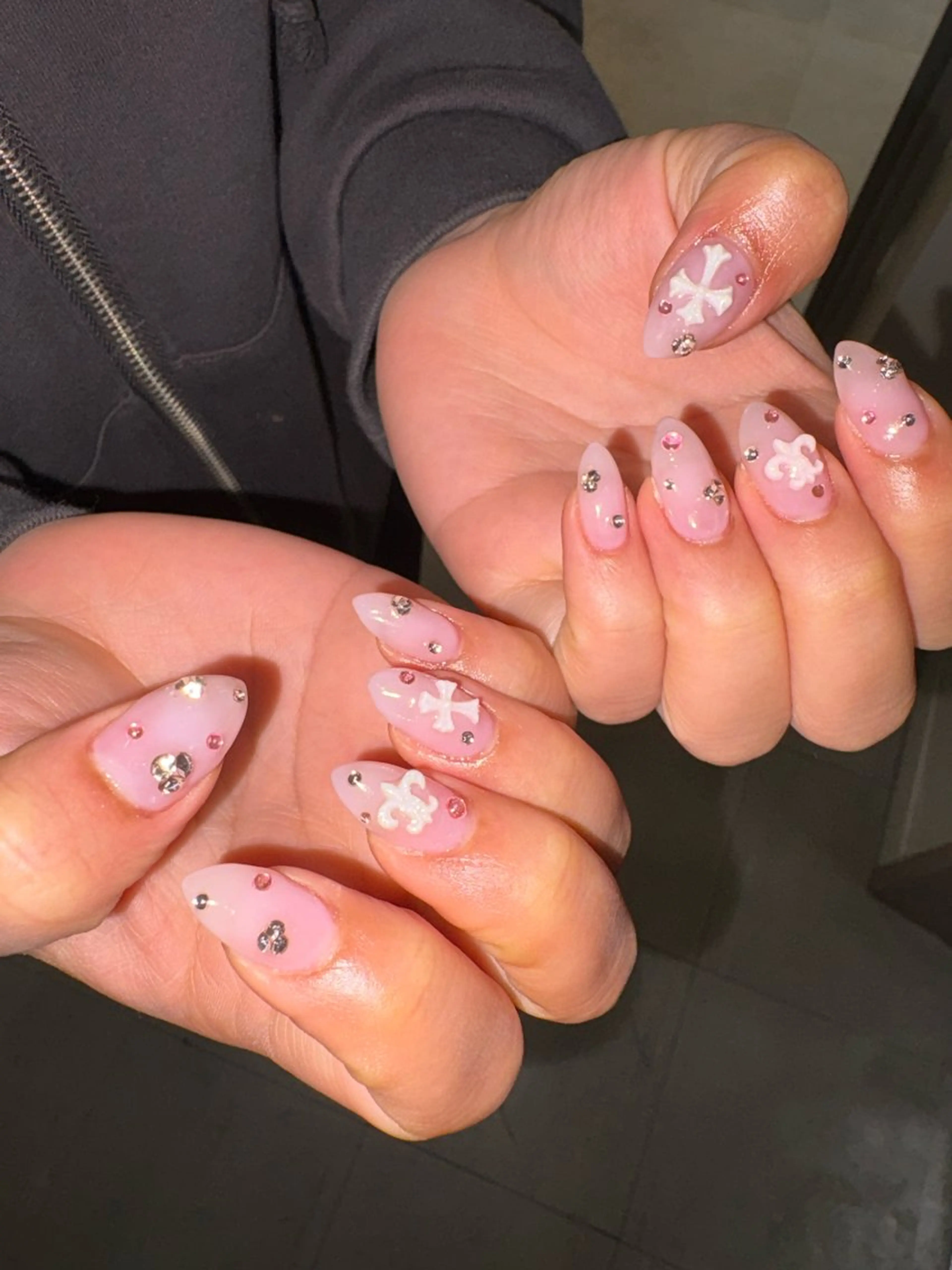 ネイル ショートネイル ハンドネイル 33nail✴️栄 スミレ❇️Gel-xのネイルデザイン