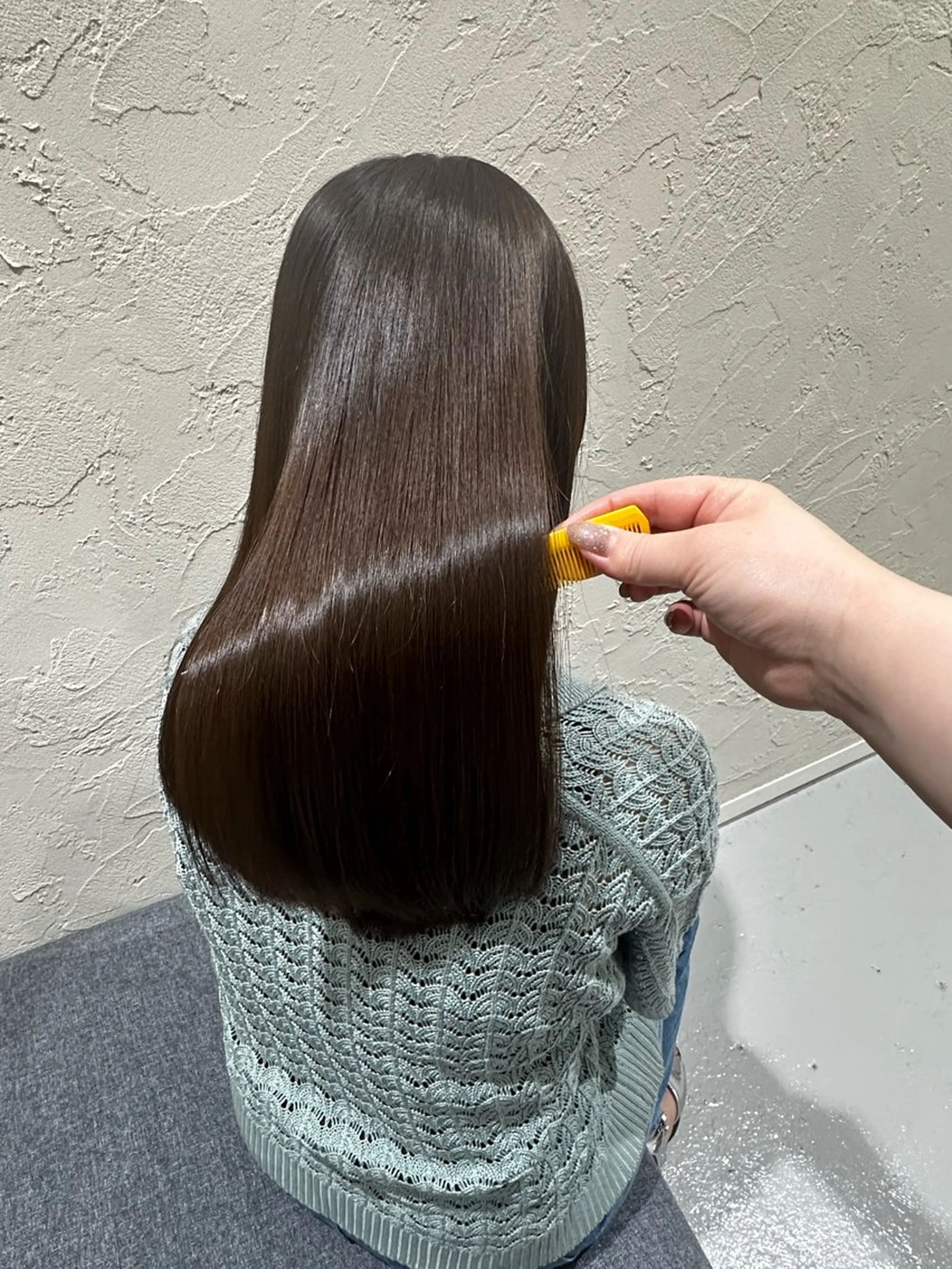 セミロング カラー カット ヘアカラー トリートメント 【髪質改善】 夏目結以のヘアスタイル