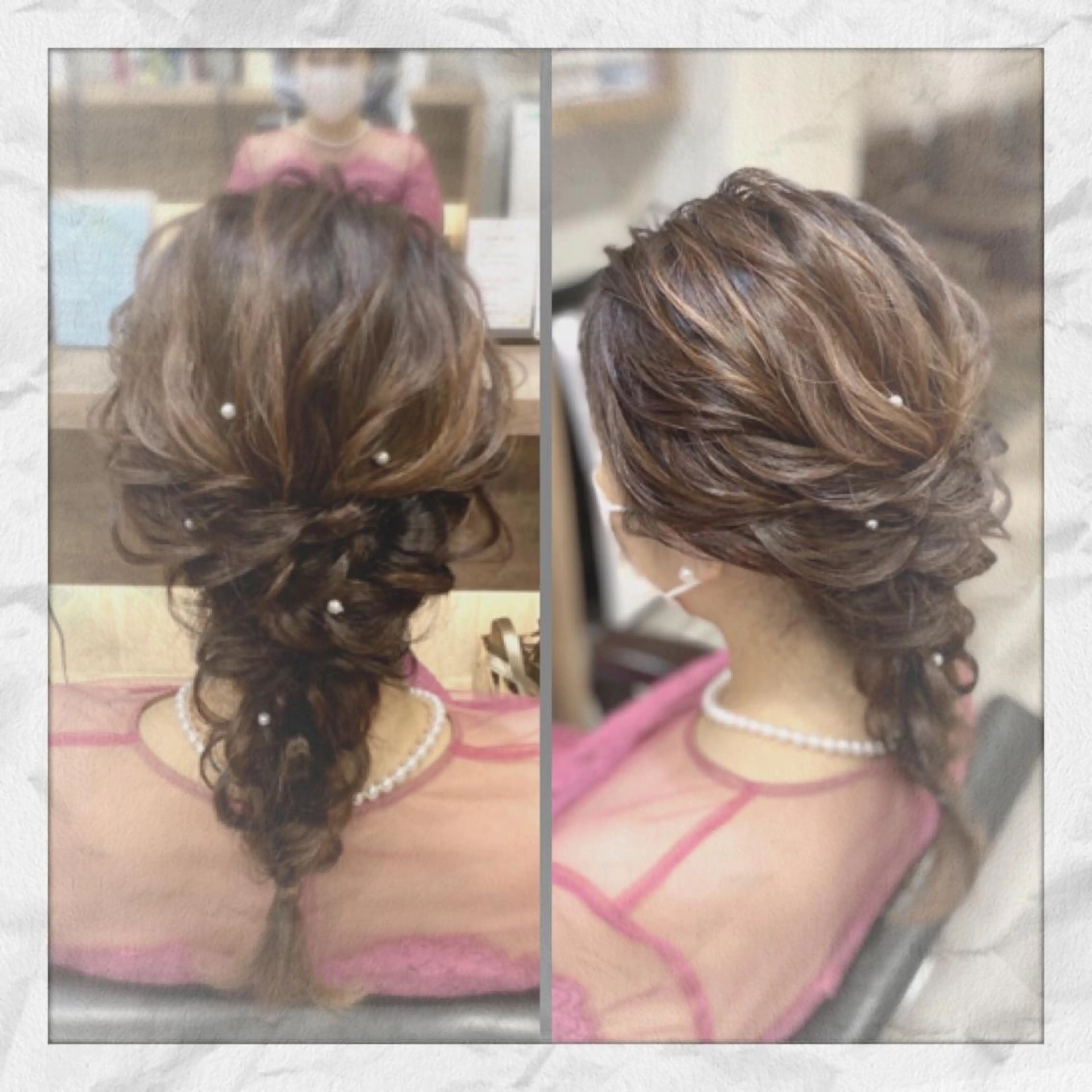 セミロング ヘアアレンジ ヘアセット ヘアセット/着付け 𓇼 松本 夏美𓇼のヘアスタイル