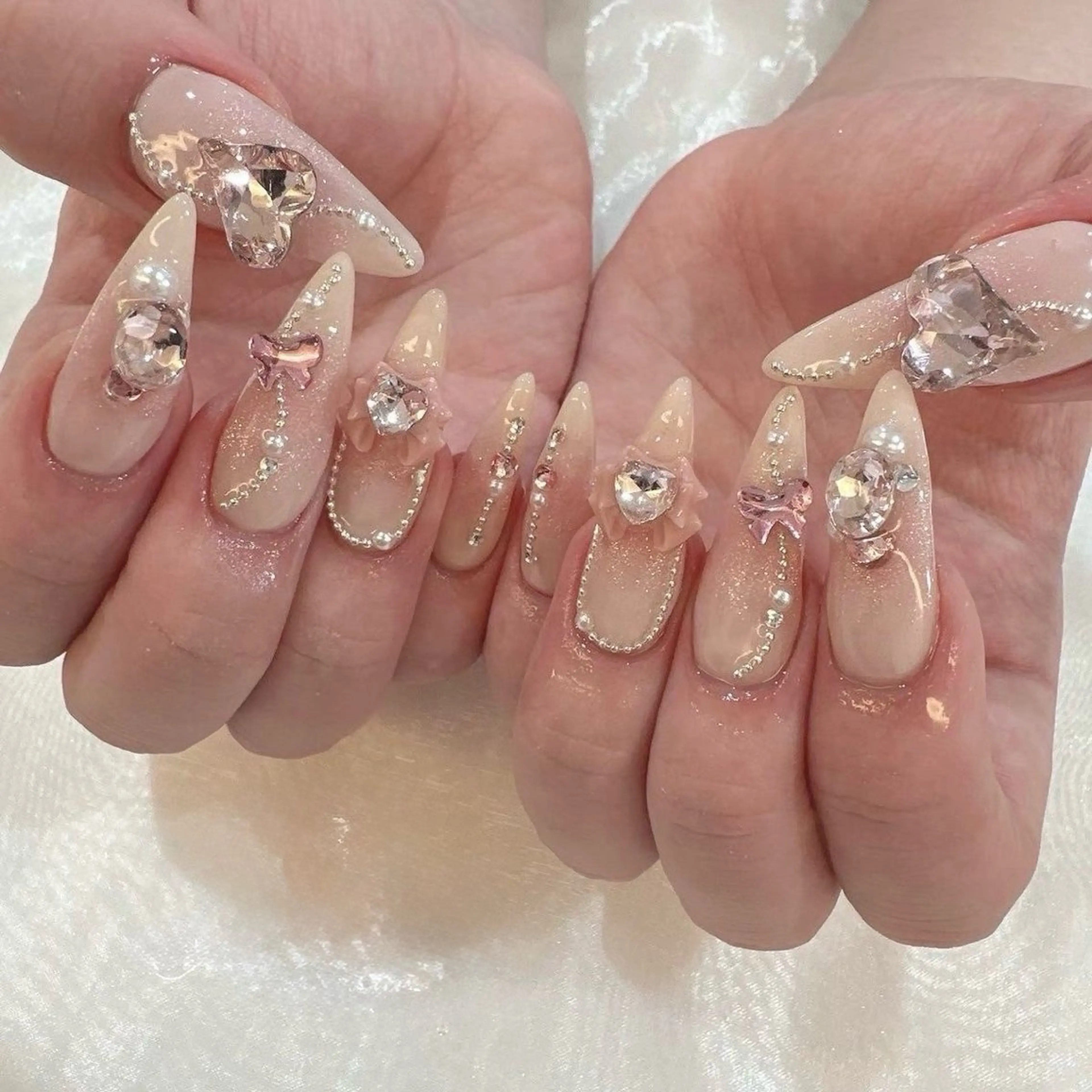 ネイル 韓国ネイル ニュアンスネイル シンプルネイル 春ネイル バレンタイン Nihonthy Nail 新宿のネイルデザイン