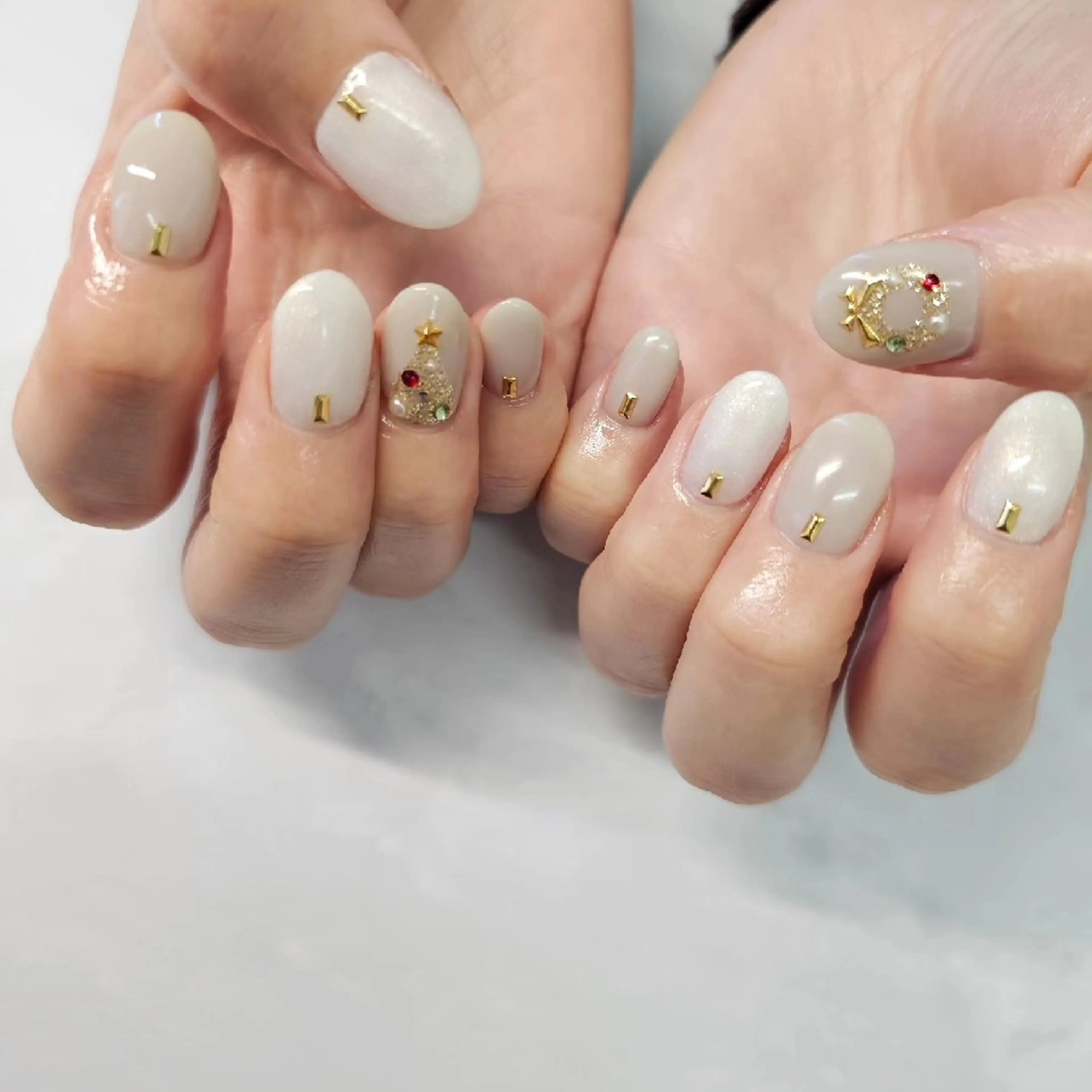 ネイル 冬ネイル クリスマス ハンドネイル Shimada Harukaのネイルデザイン