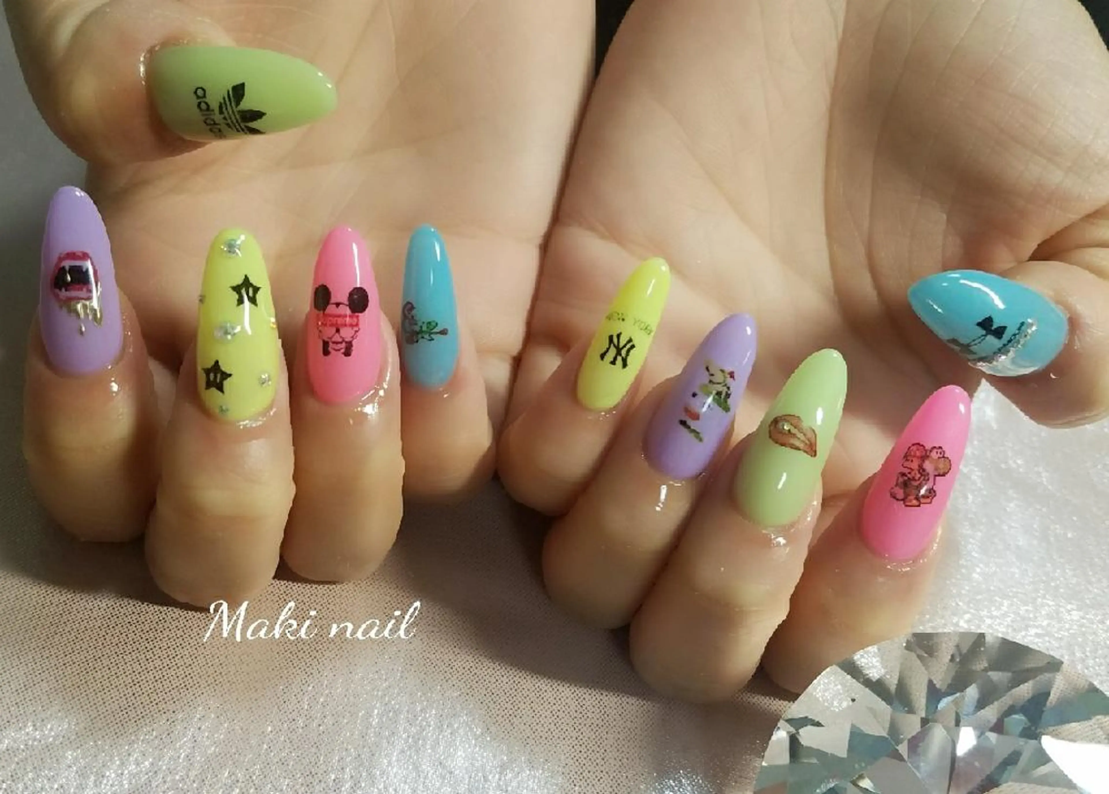 カラー ネイル スカルプネイル   MAKI NAILのネイルデザイン