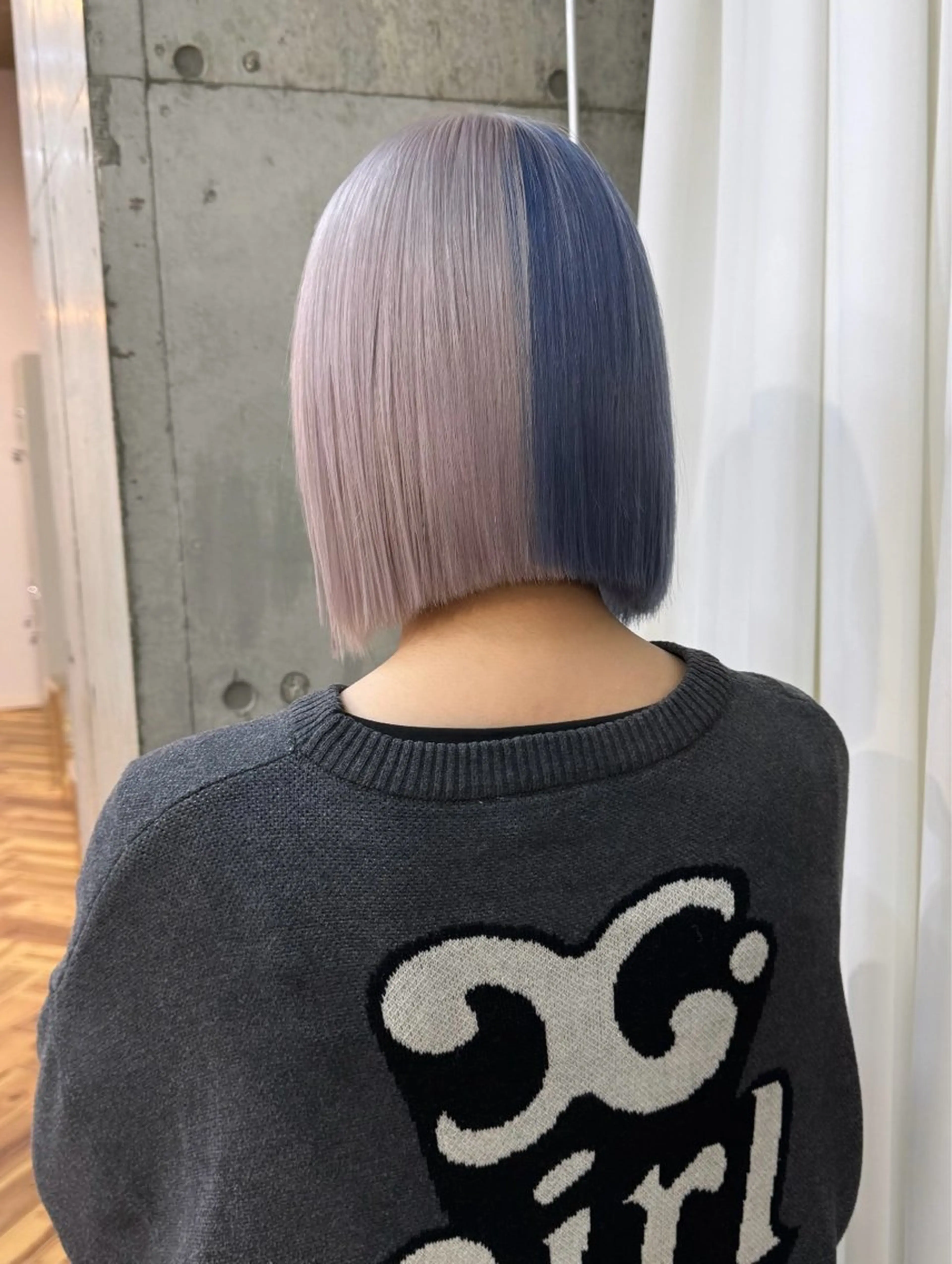 ミディアム 有人/バレイヤージュ /シャドールーツのヘアスタイル