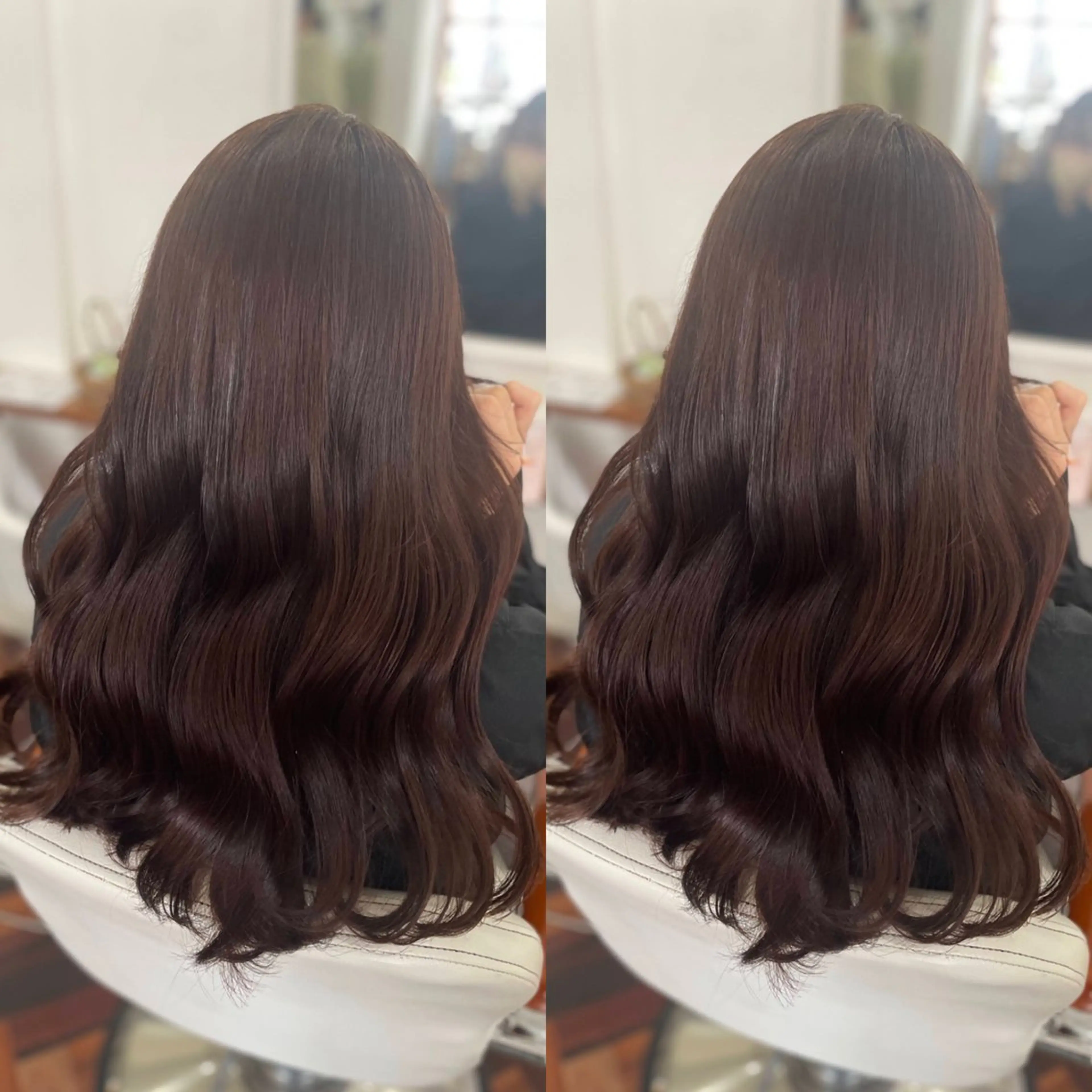 ロング カラー オレンジ トリートメント mopa_kaede 暖色カラー/ロングのヘアスタイル