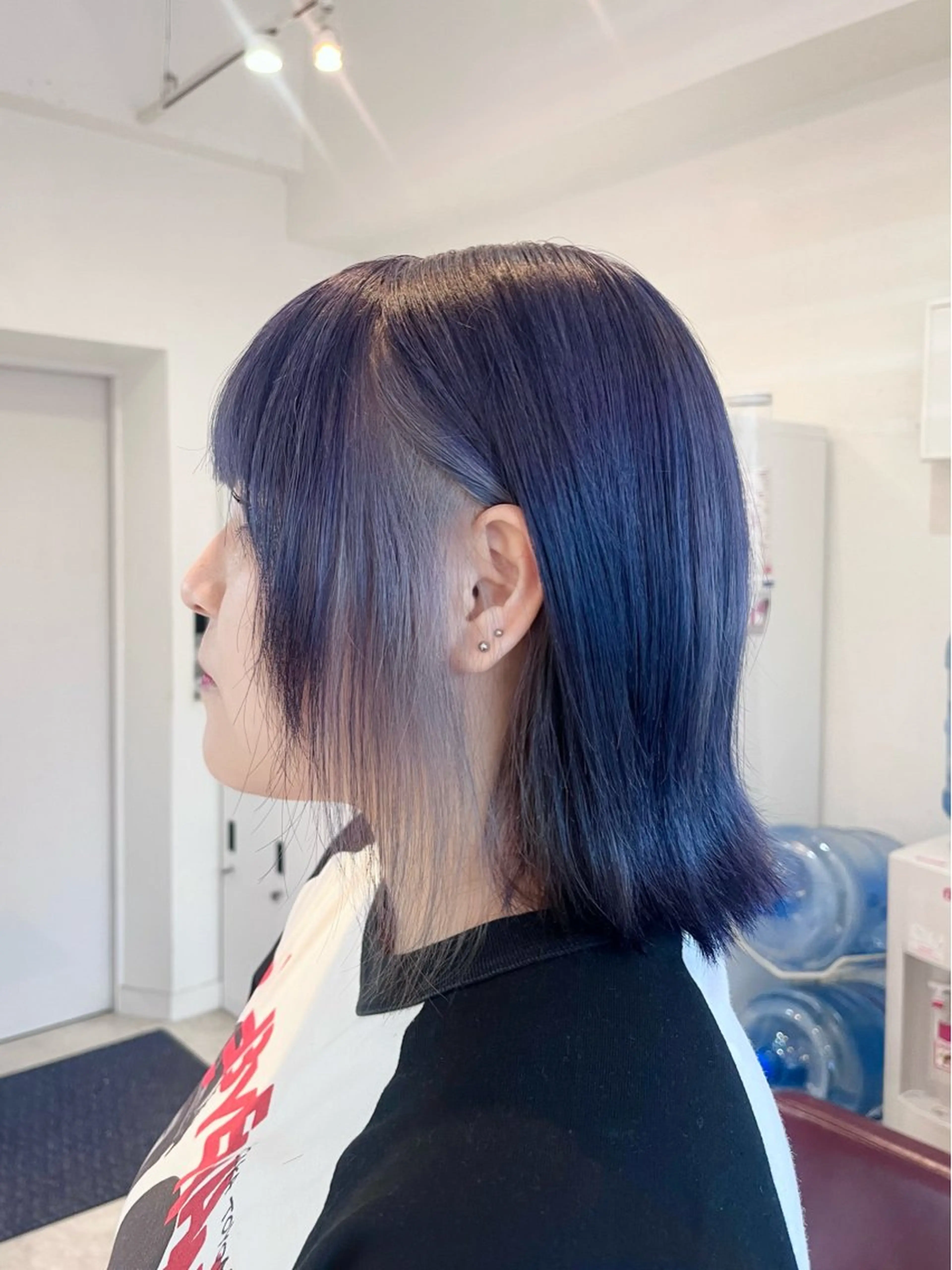 ミディアム ボブ 顔周りカット レイヤーカット 外ハネヘア ヘアカラー トリートメント レイヤー🩵透明感 ೀユイ🌙のヘアスタイル