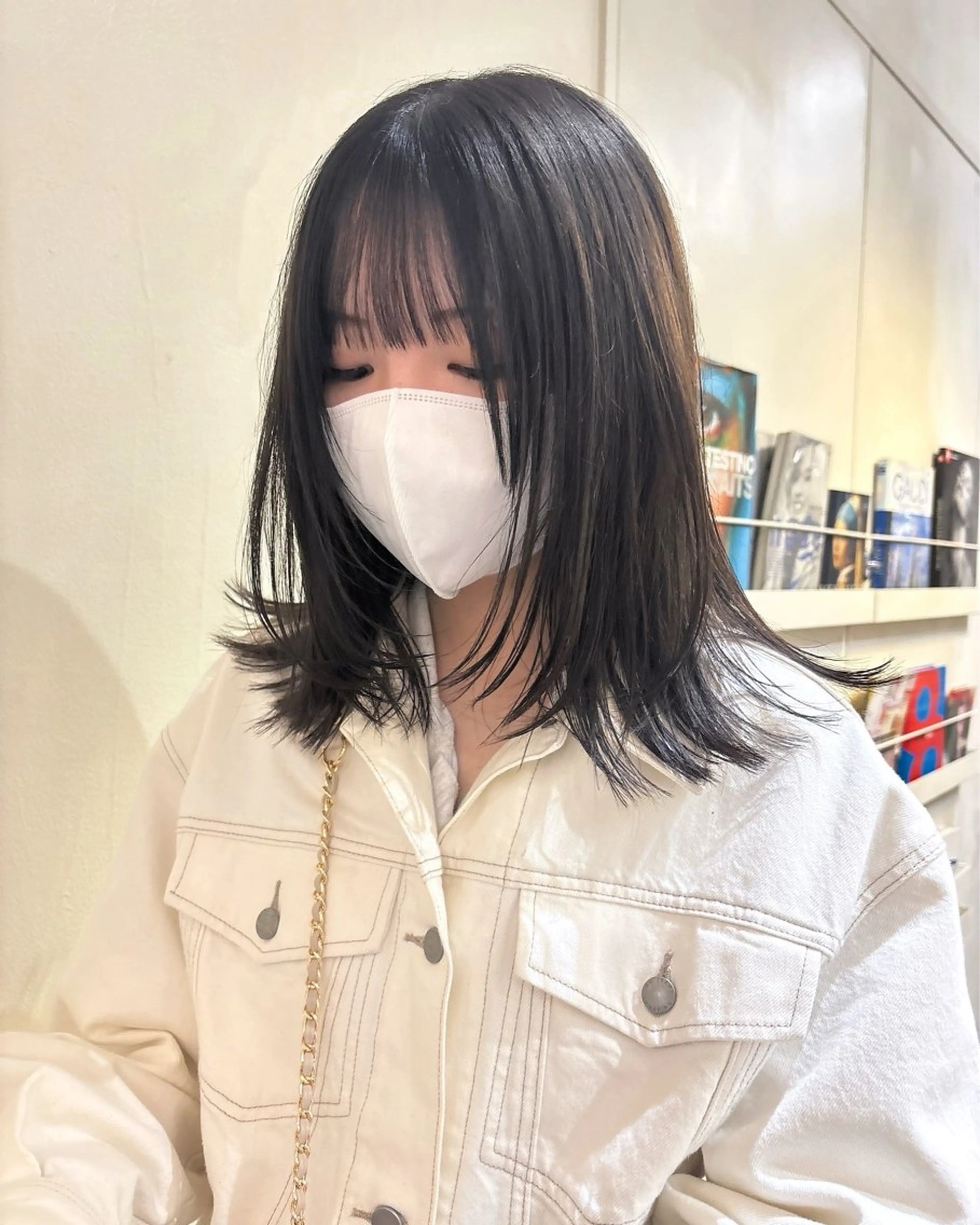 ミディアム レイヤーカット カット ヘアカラー 結莉/ボブ/ 縮毛矯正のヘアスタイル