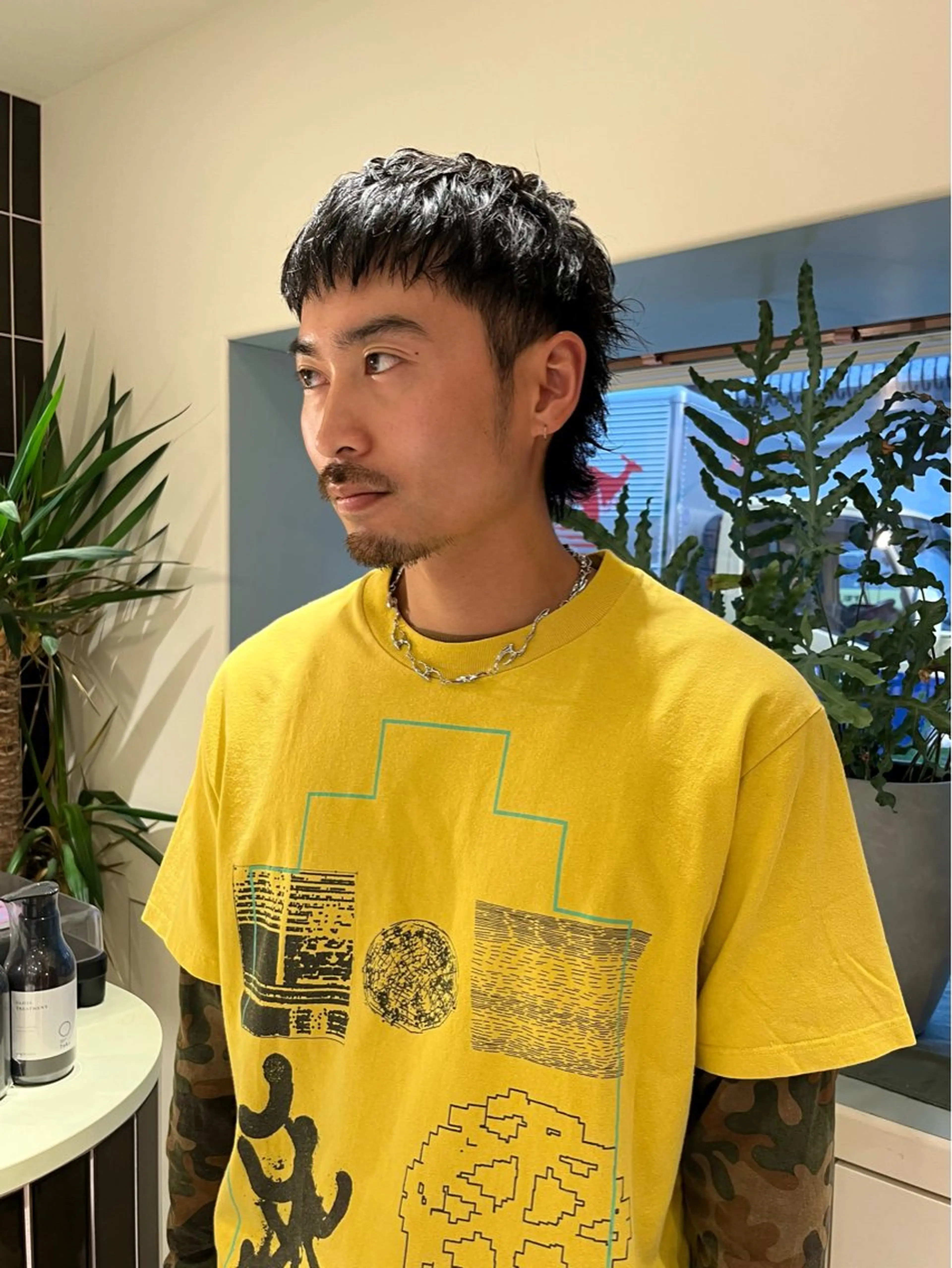 ショート メンズ マレットヘア カット ヘアセット🎀パーマ Tsubasaのヘアスタイル