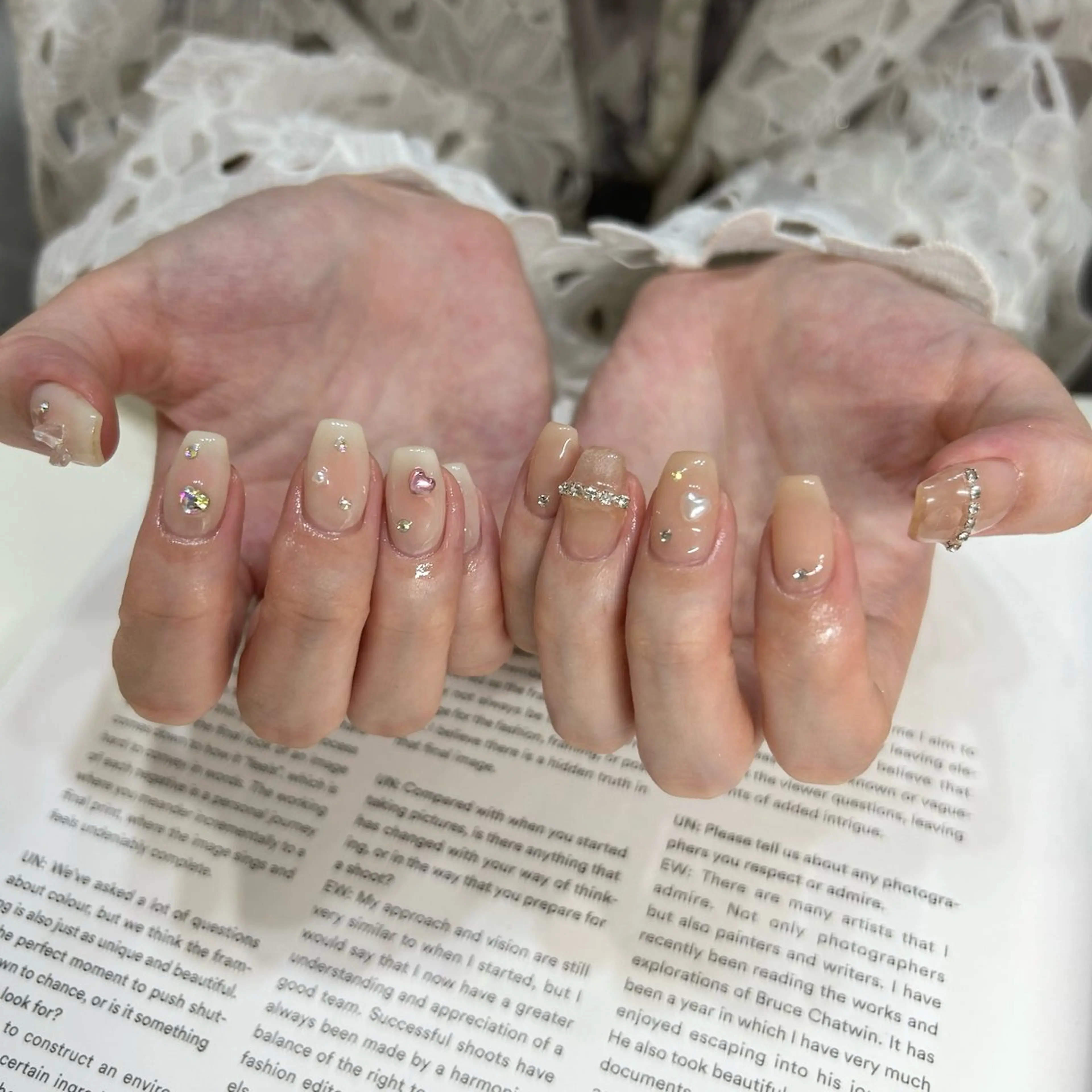 ネイル ブルー フットネイル ジェルネイル キラキラネイル 韓国ネイル RooM -mizuki-のネイルデザイン