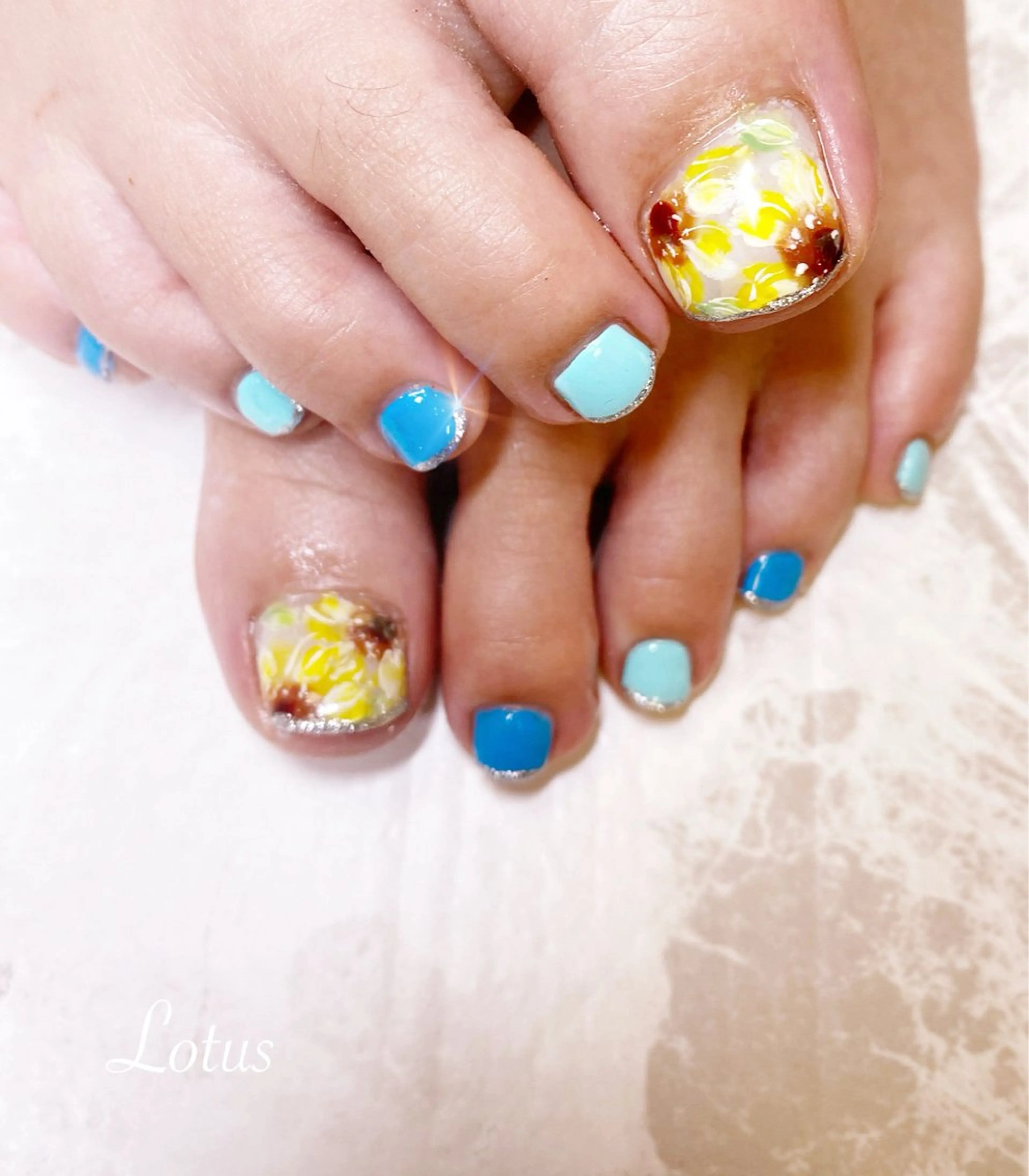 ネイル フットネイル ネイル＆脱毛 Lotus🌸のネイルデザイン