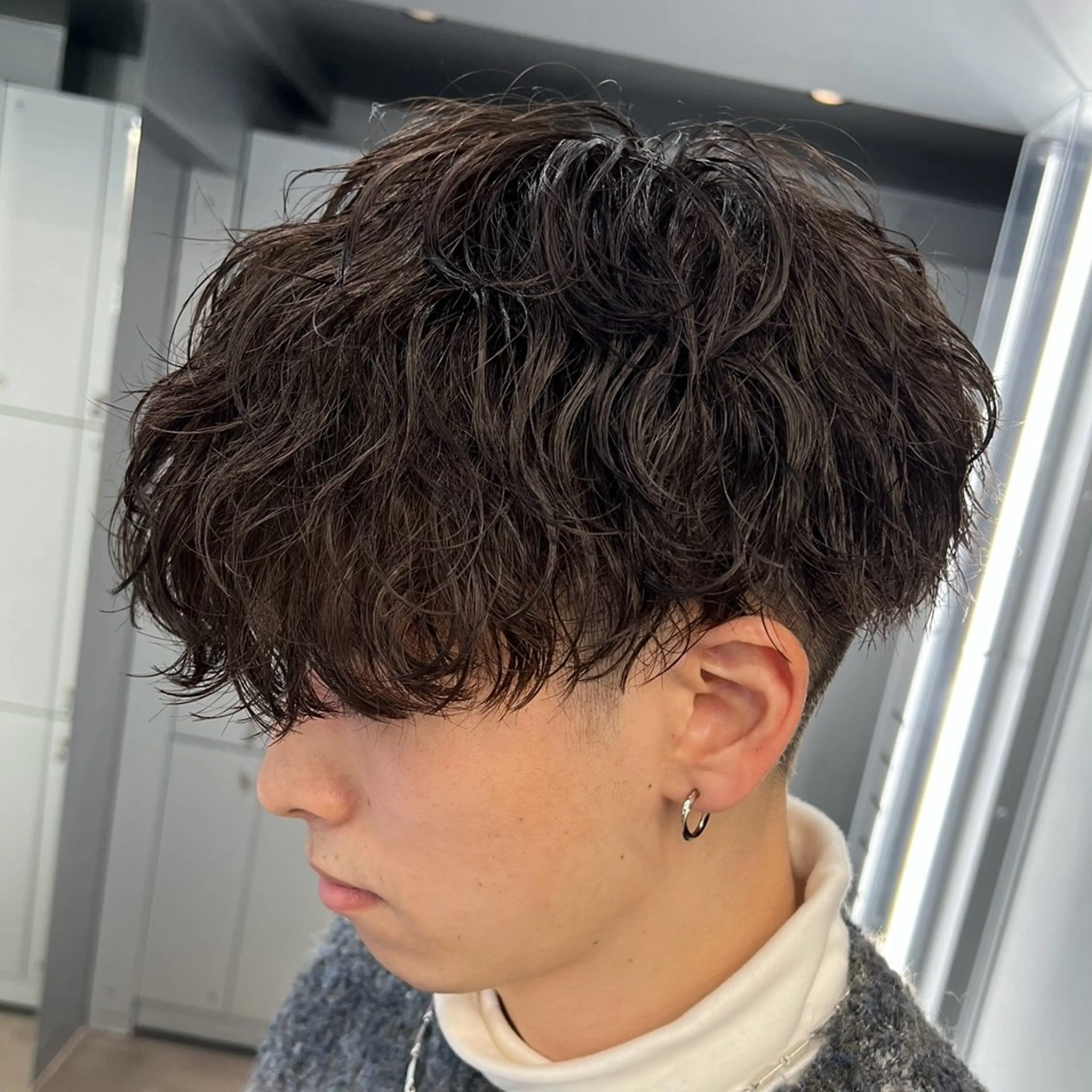 ミディアム パーマ ヘアアレンジ メンズ fifth 石川 凪のヘアスタイル