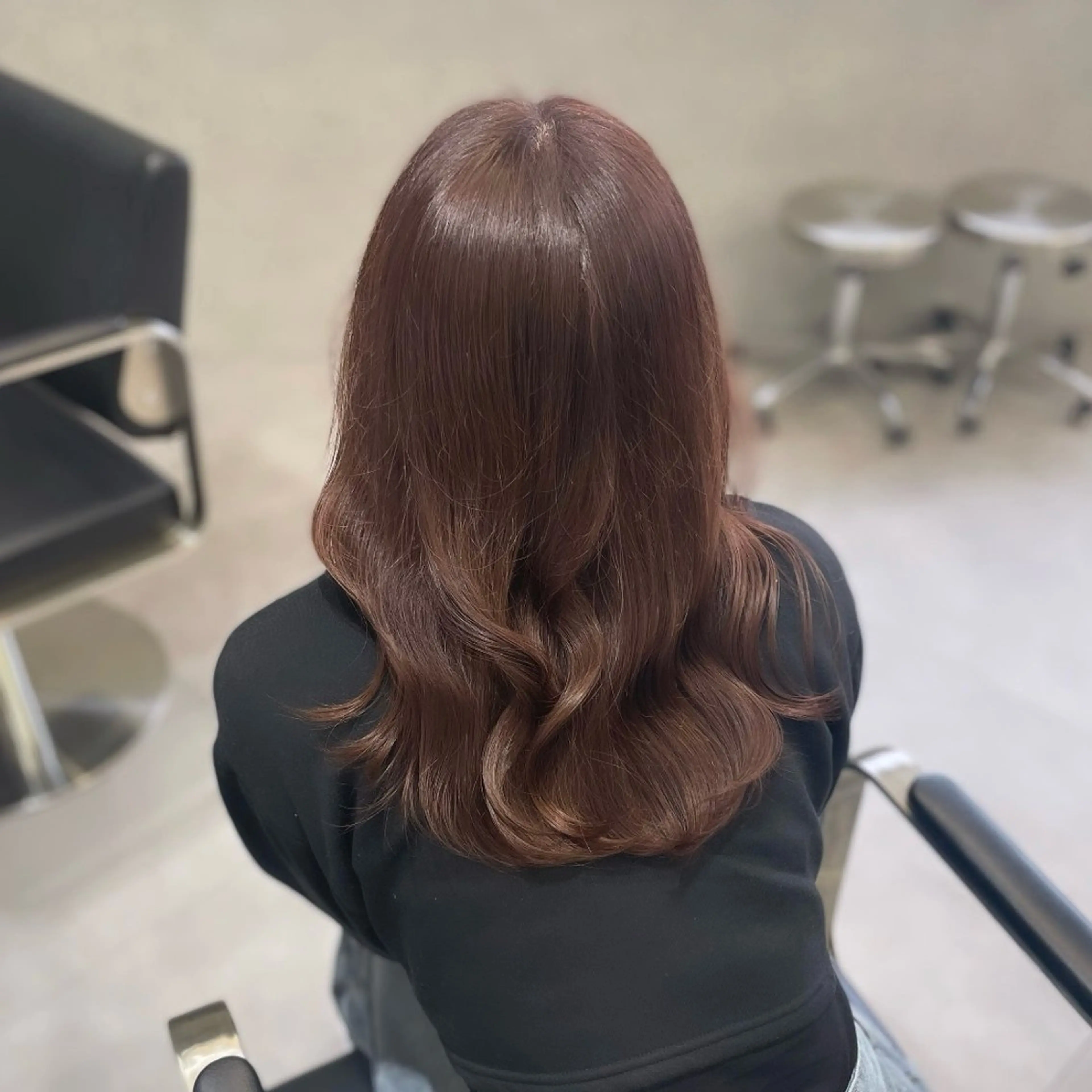 セミロング カラー ブリーチ ブラウンカラー ブリーチなしカラー ピンクカラー ピンクブラウン ヘアカラー Rui/透明感カラー 暖色/レイヤーカットのヘアスタイル