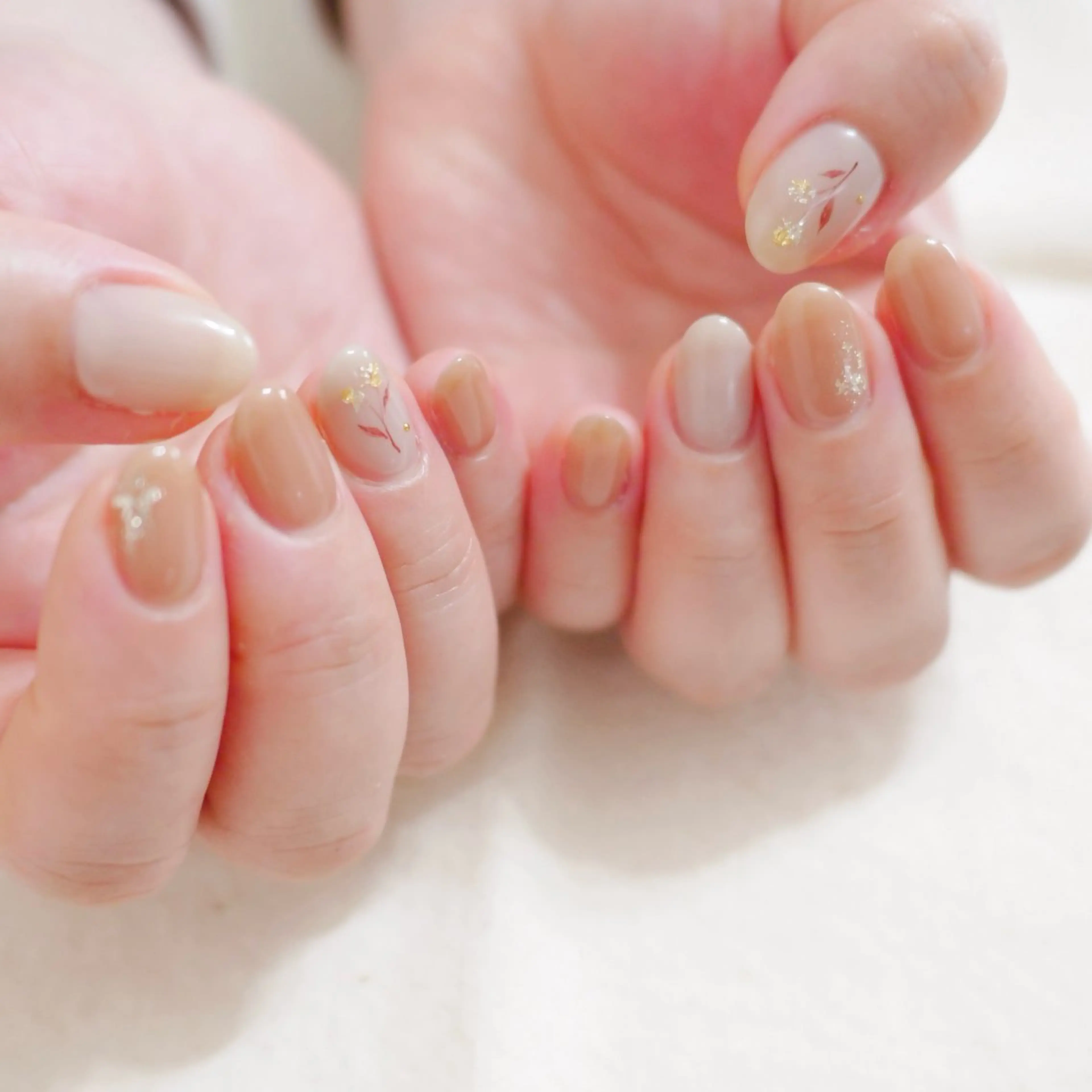ネイル アートネイル フラワーネイル ニュアンスネイル ショートネイル ハンドネイル usagi nailのネイルデザイン