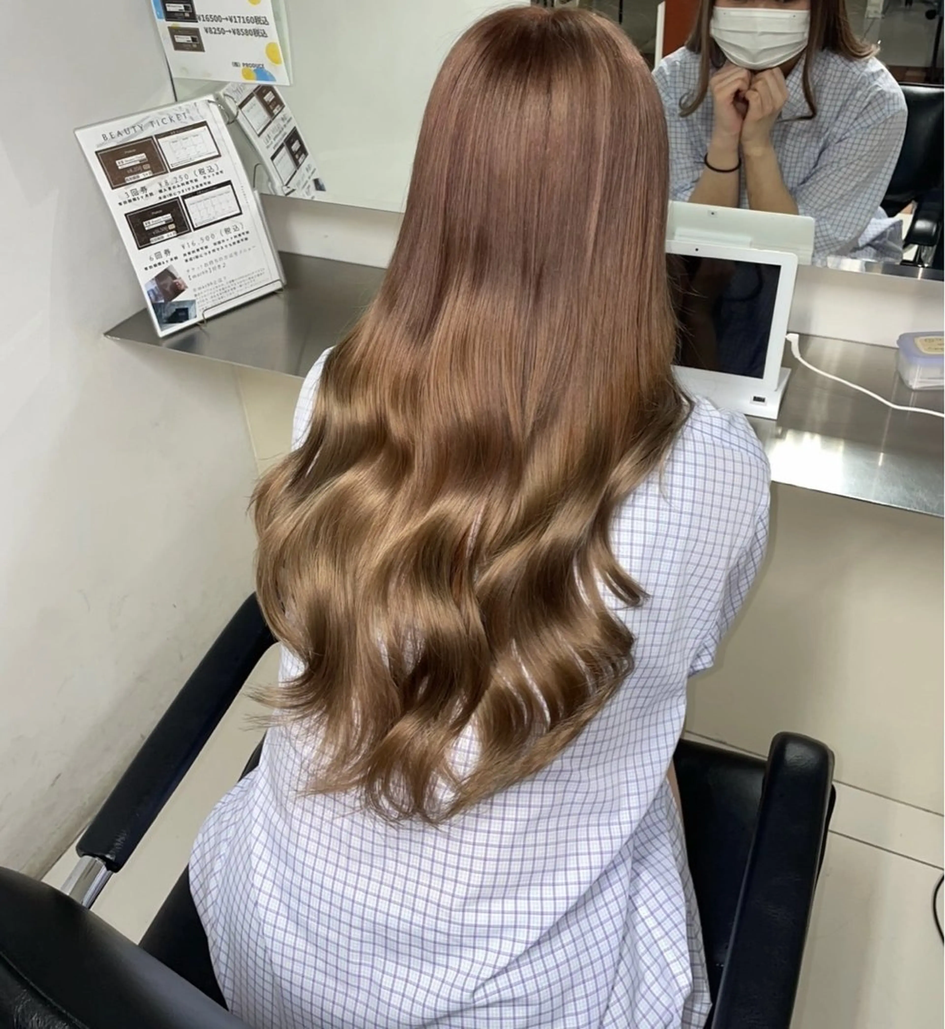 ロング カラー 髪質改善 💠 韓国風うる艶/シオリのヘアスタイル