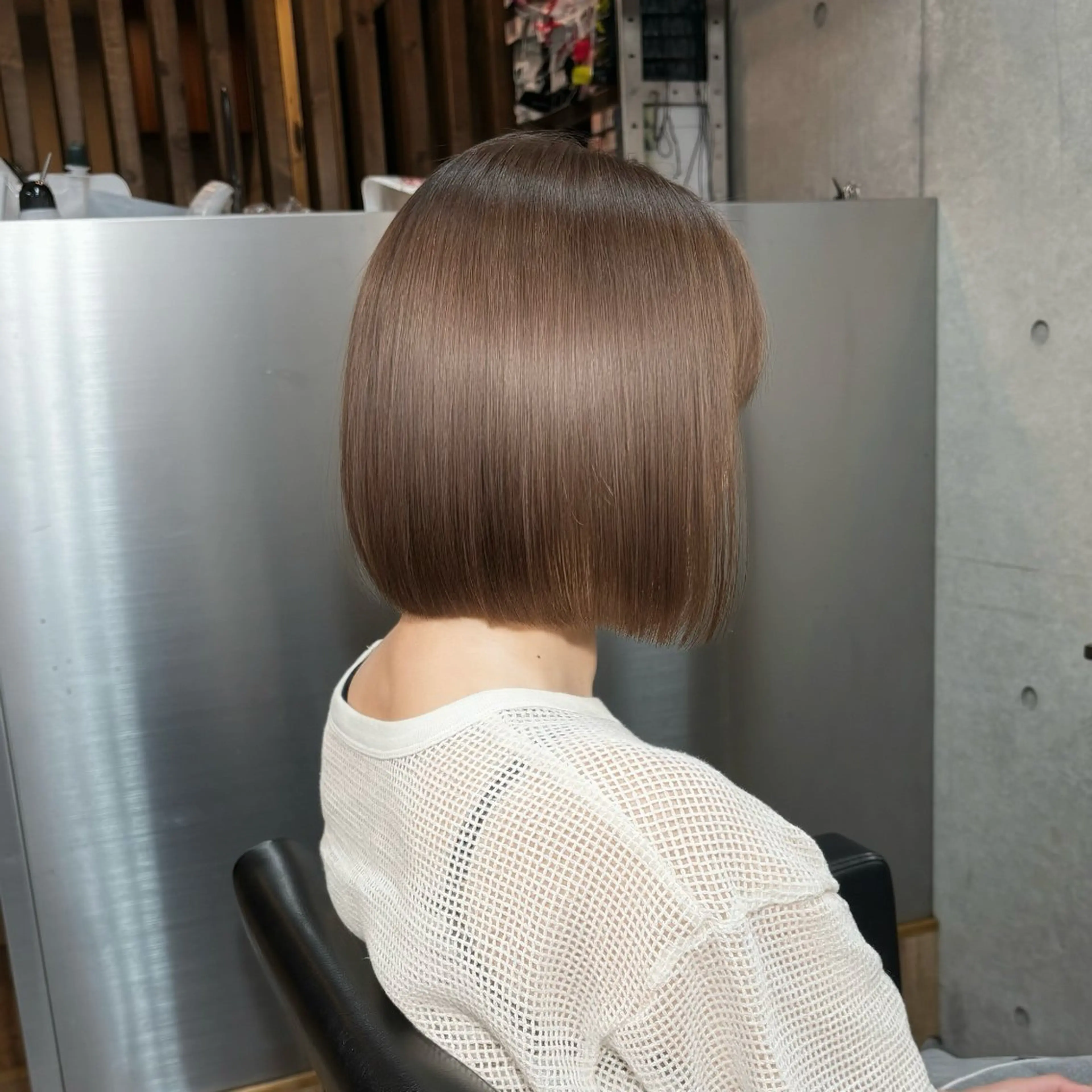ショート カラー パーマ カット ヘアカラー 縮毛矯正 トリートメント ショートボブ髪質改善 縮毛矯正のプロ山道潤のヘアスタイル