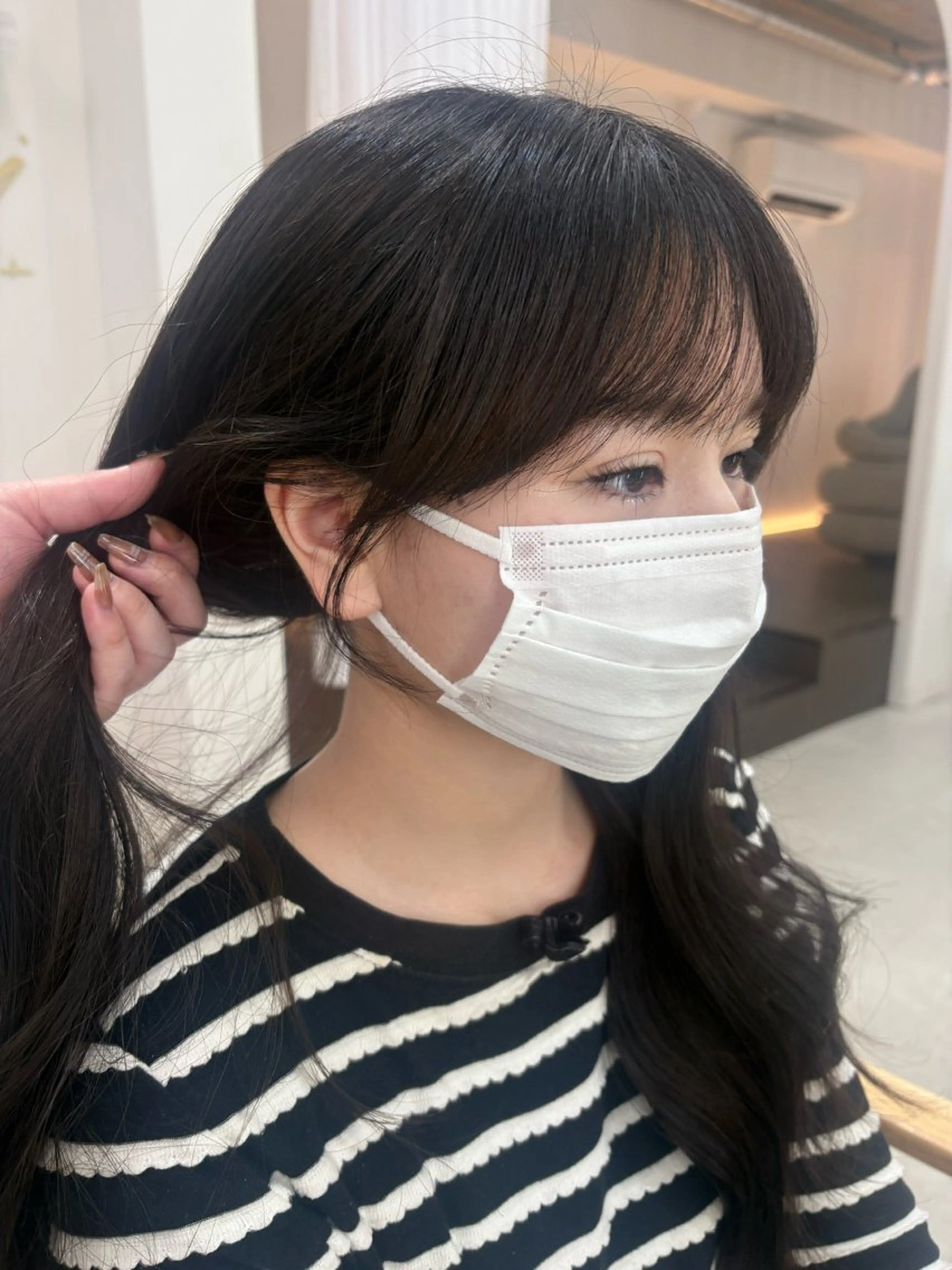 ロング ヘアカラー Miu🤍ショート/ 顔周りカットのヘアスタイル