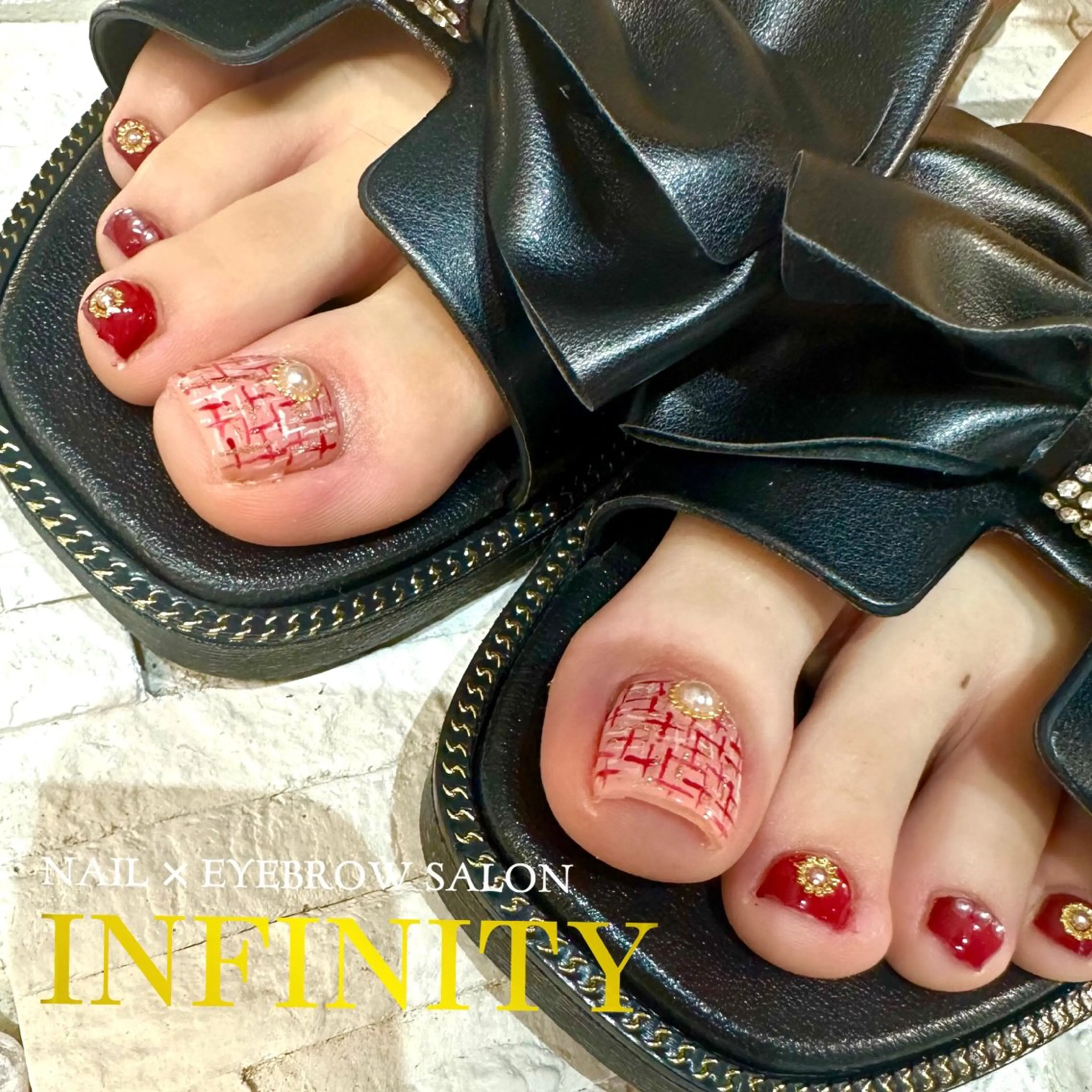 ネイル フットネイル ロングネイル メンズネイル フットネイル INFINITY Sachiのネイルデザイン
