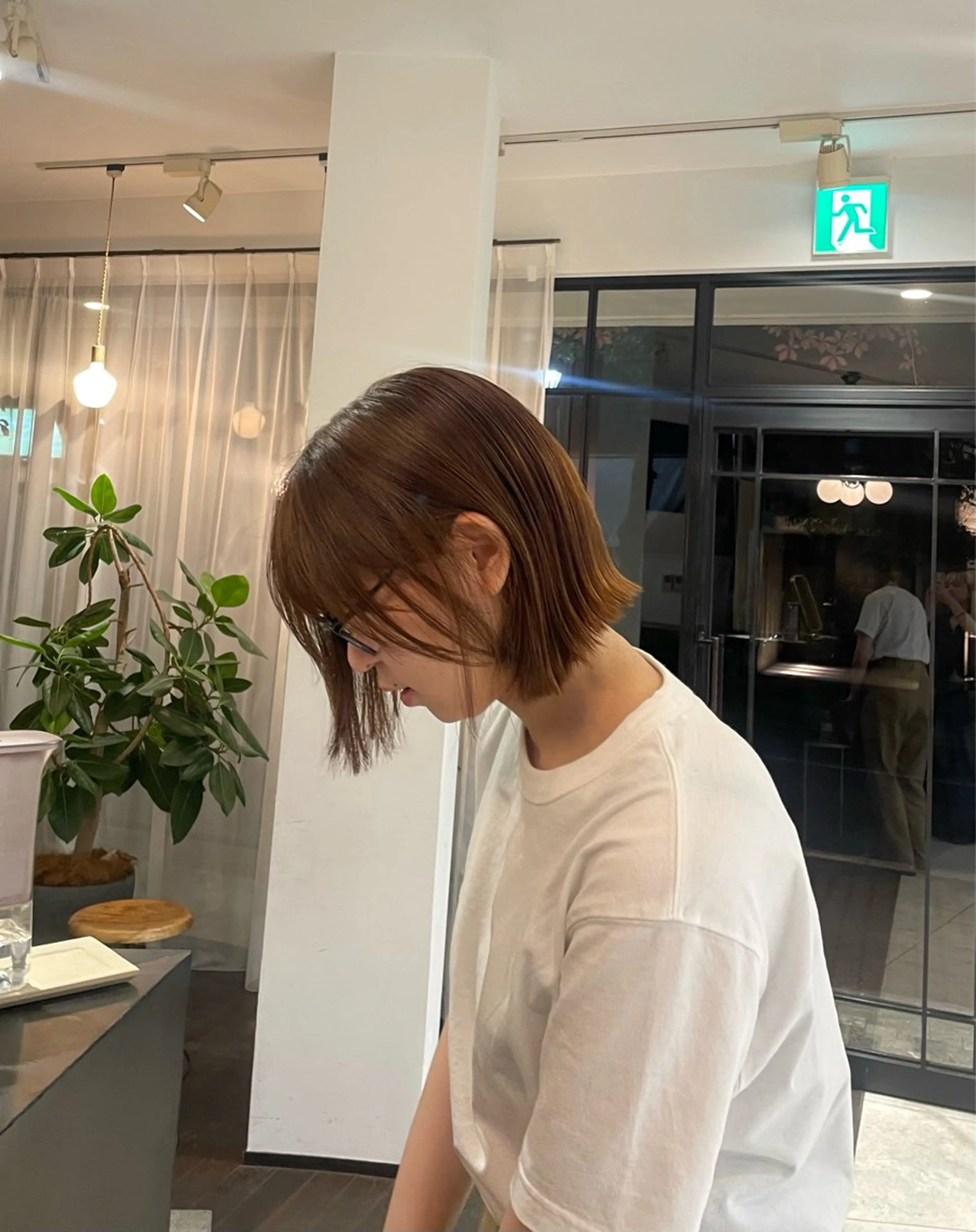 ミディアム ボブ 外ハネヘア 西野 優夏のヘアスタイル