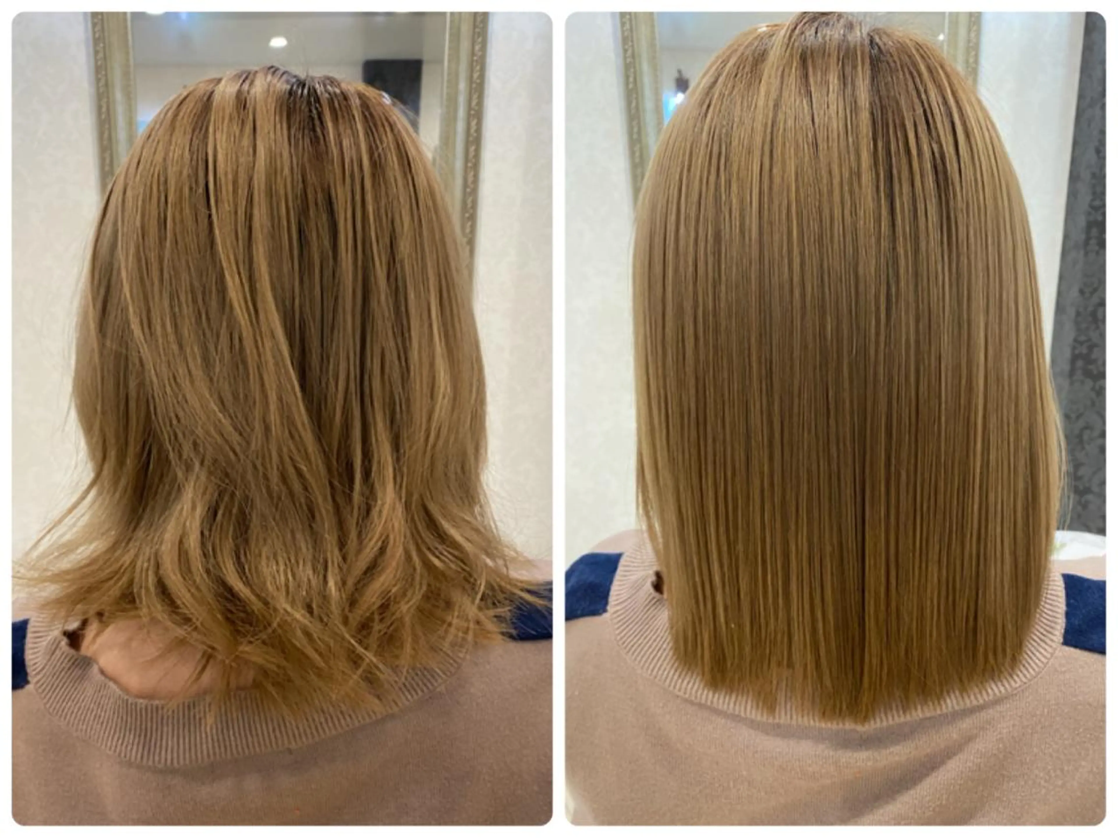 ミディアム くせ毛 髪質改善 ツバサ 髪質改善のヘアスタイル