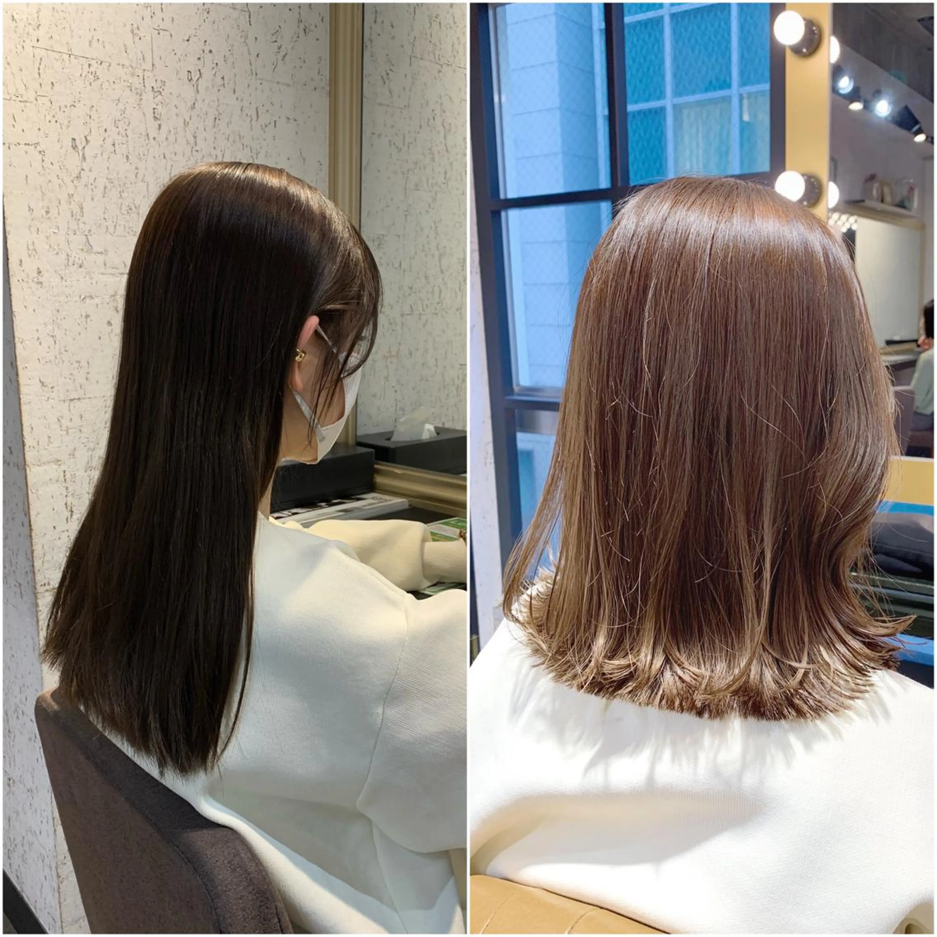 ミディアム ショートボブ ボブ 顔周りカット カット ヘアカラー トリートメント 🍟ミニモ限定🍟 ai.stylistのヘアスタイル